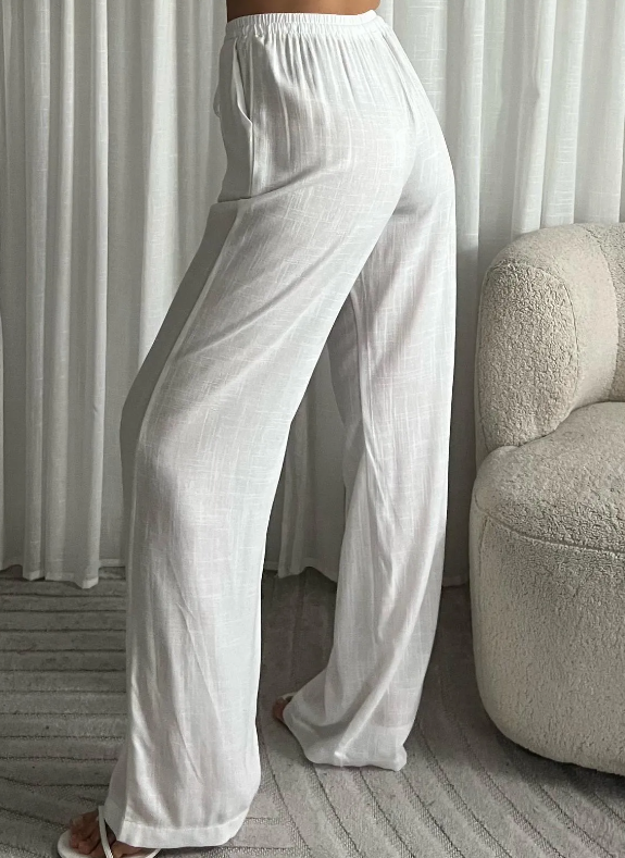 Linnen broek – Wit