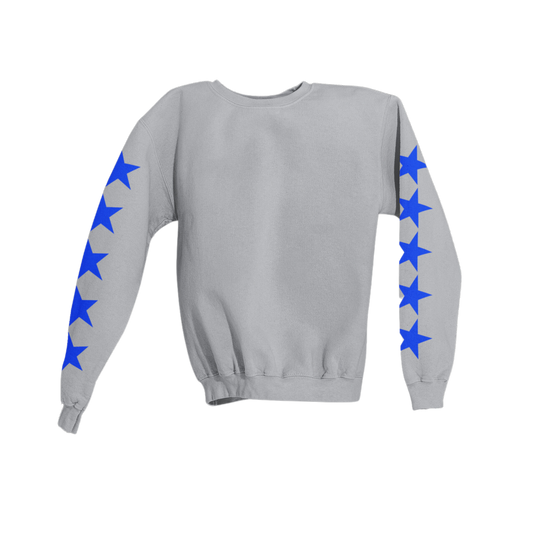 BLUE STARS SLEEVES SWEATSHIRT