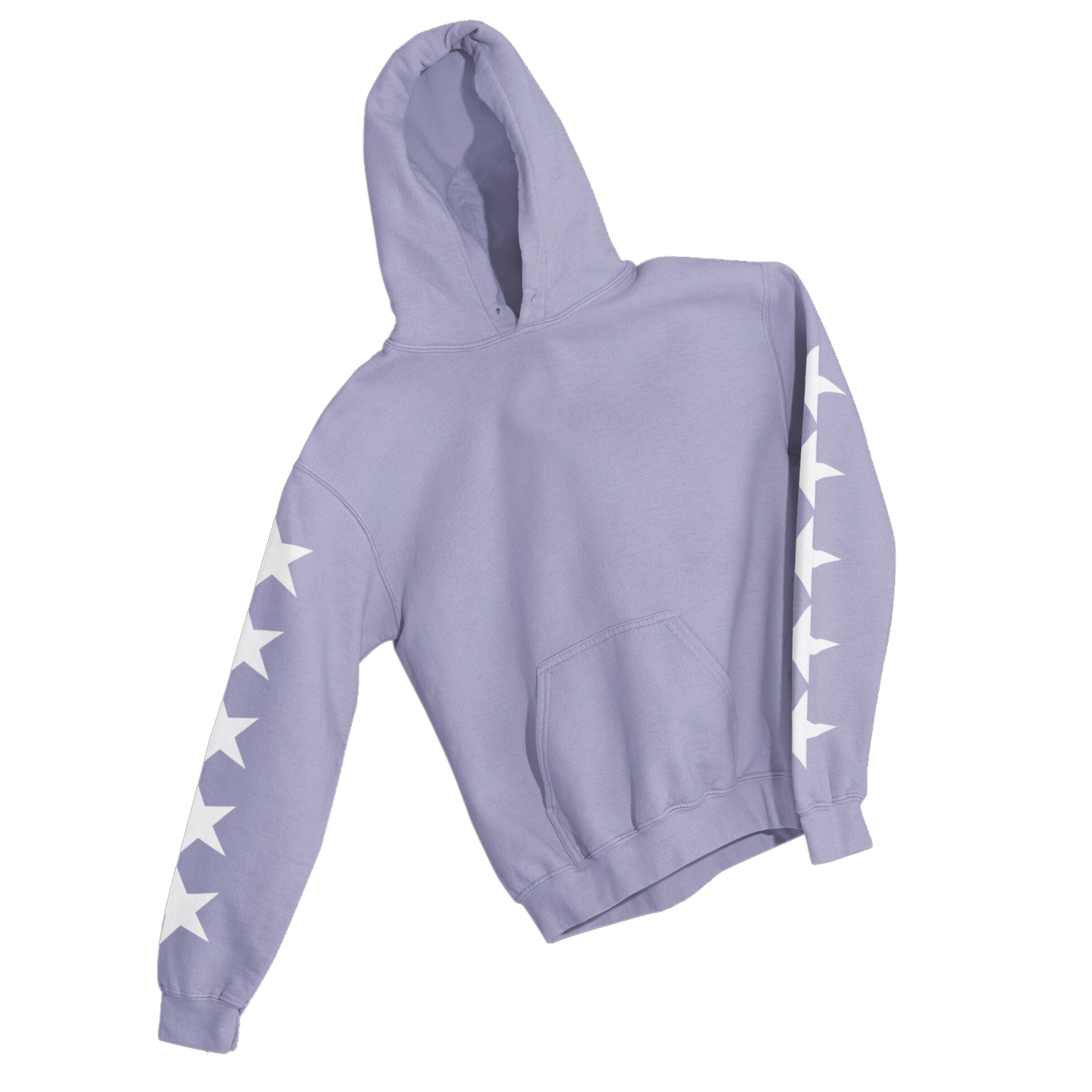 WHITE STARS SLEEVES HOODIE