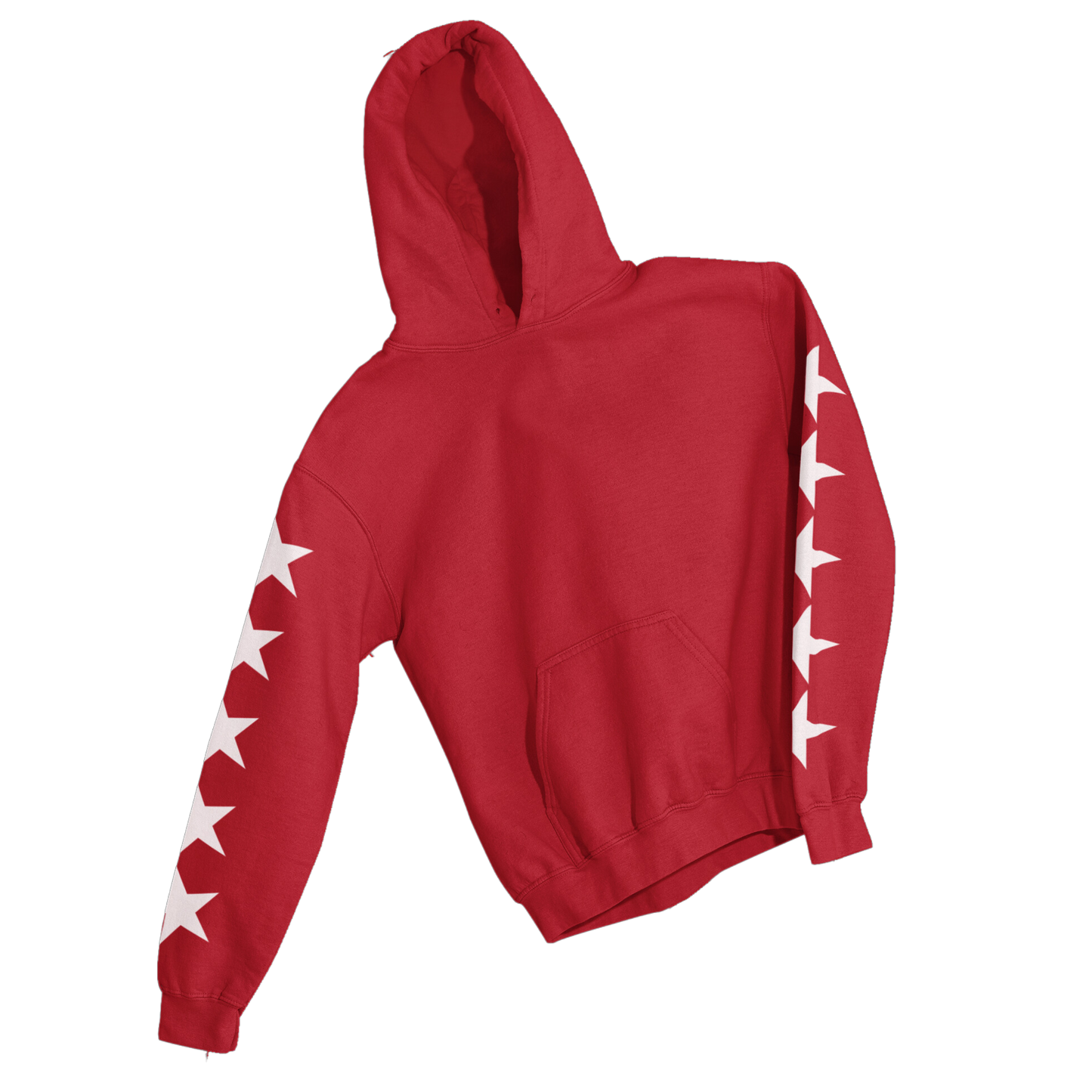 WHITE STARS SLEEVES HOODIE