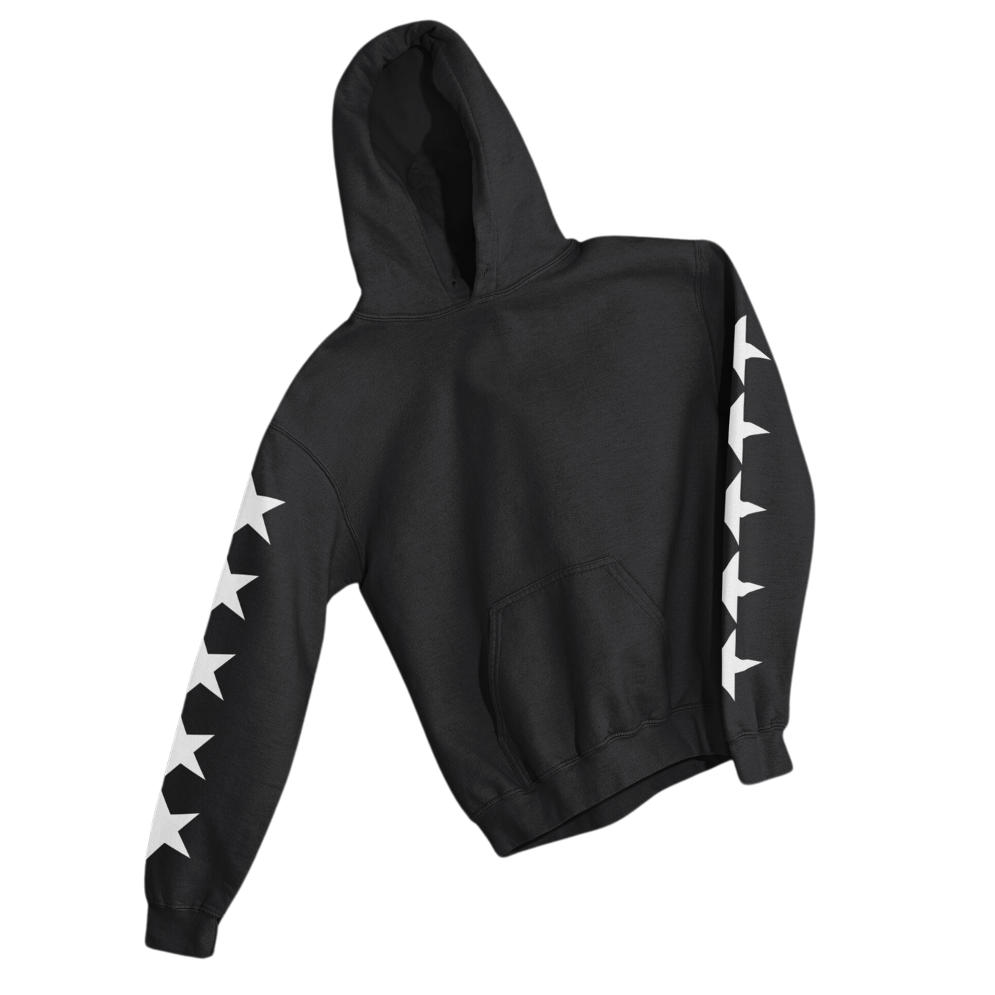 WHITE STARS SLEEVES HOODIE