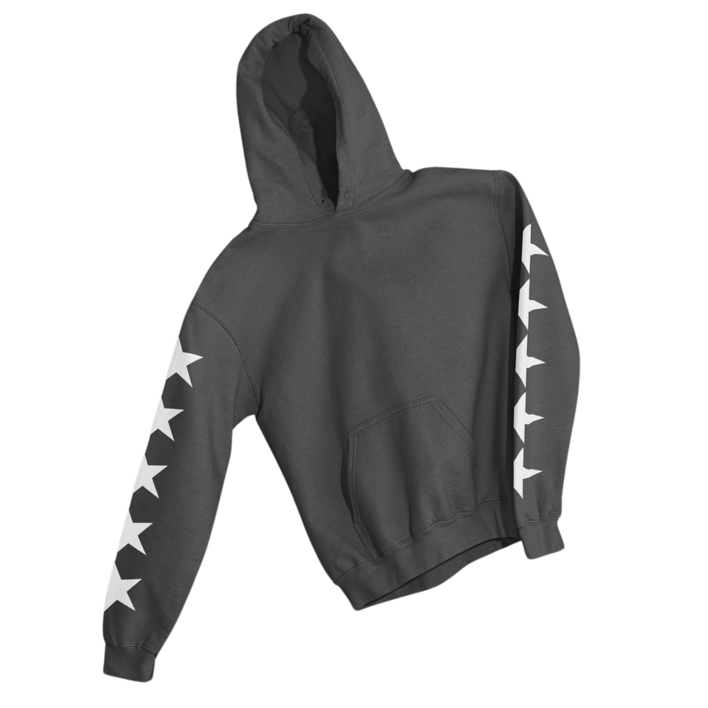 WHITE STARS SLEEVES HOODIE