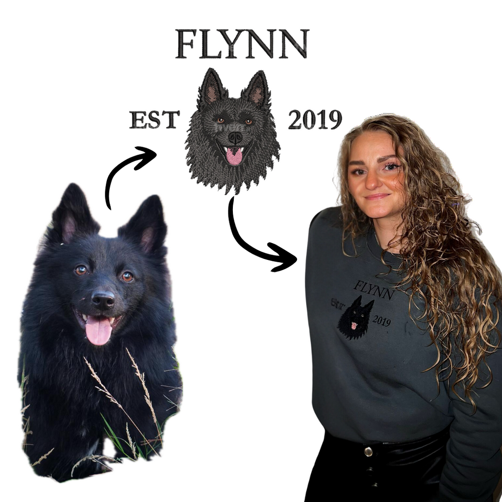 SWEATER MET HUISDIER BORDURING (ga naar www.mijnhuisdiercadeau.nl)