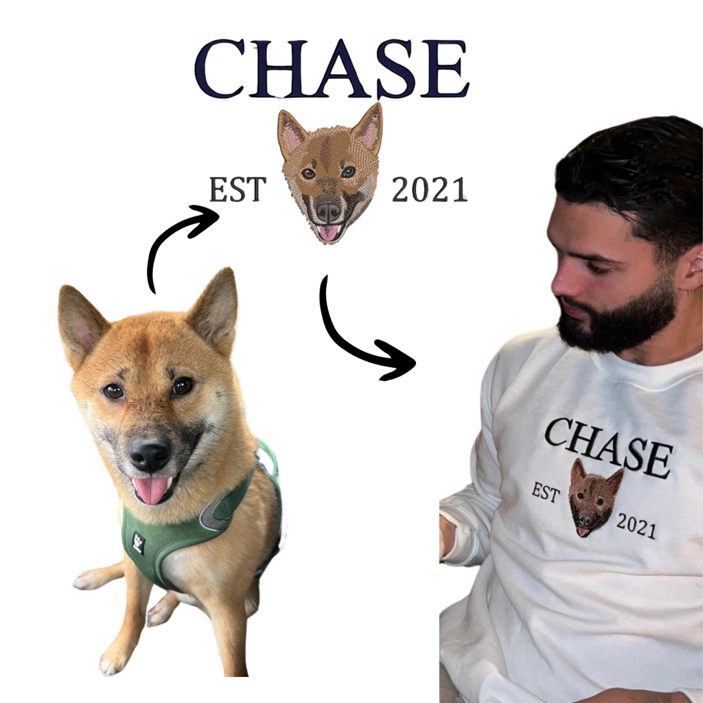 SWEATER MET HUISDIER BORDURING (ga naar www.mijnhuisdiercadeau.nl)