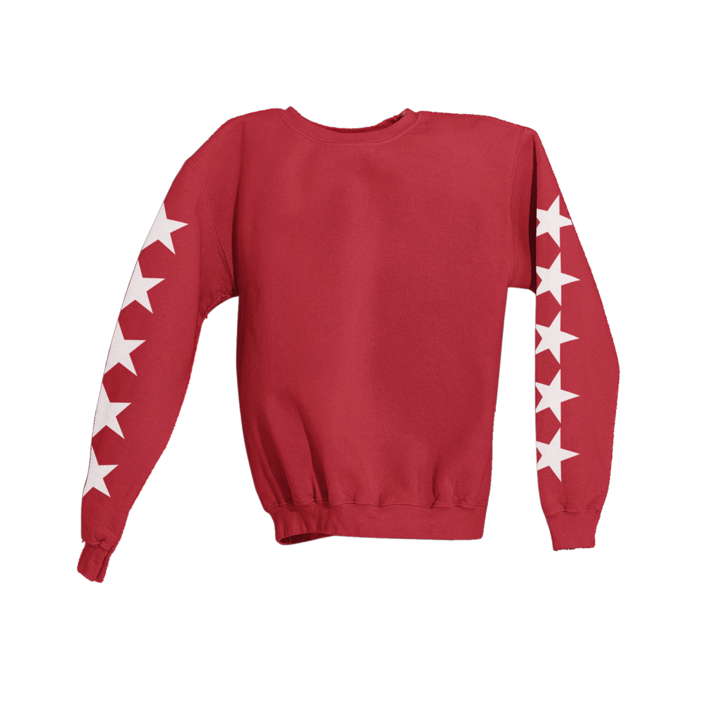 WHITE STARS SLEEVES SWEATSHIRT