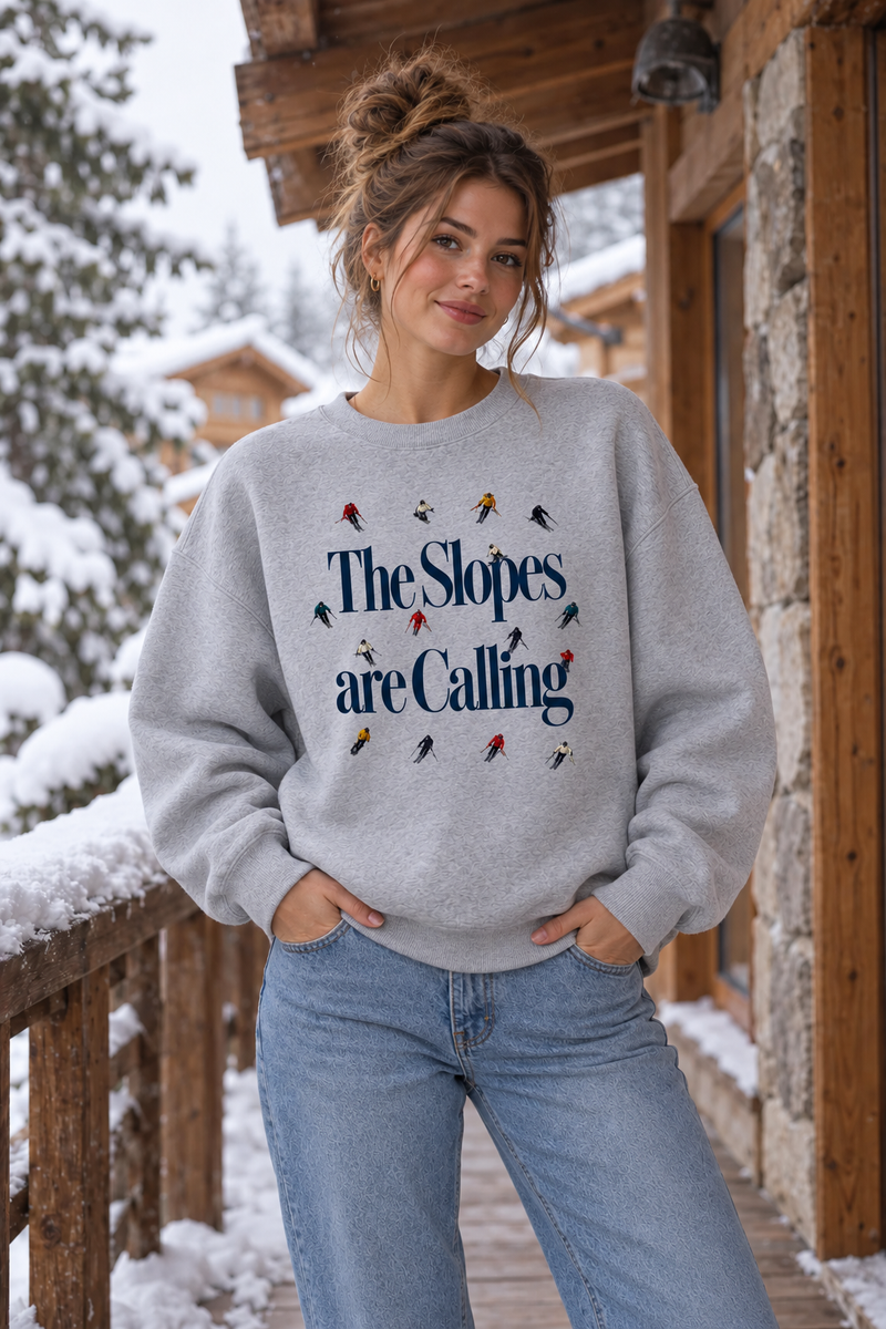 THE SLOPES ARE CALLING SWEATSHIRT