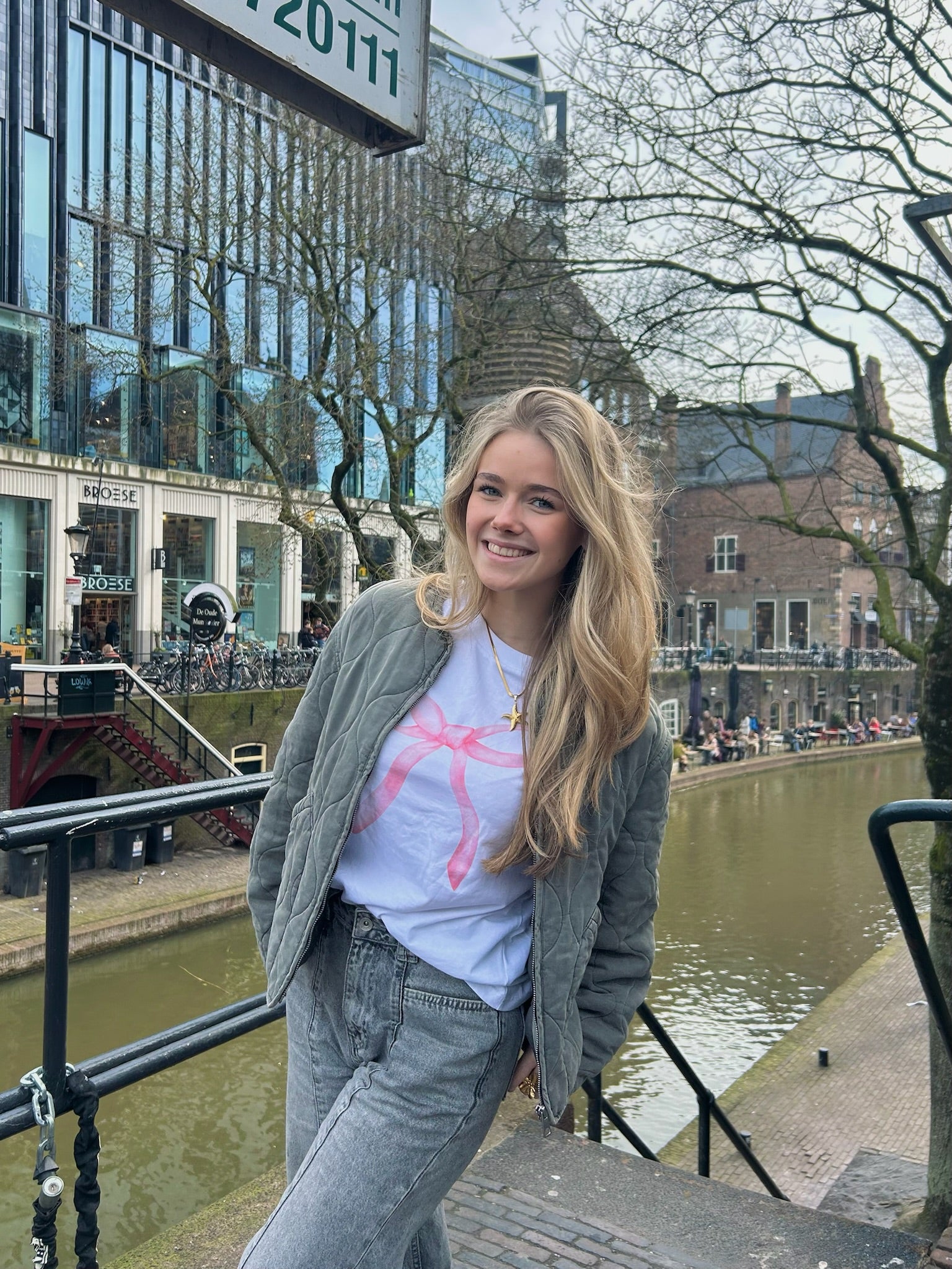 PINK FRONT BOW SHIRT