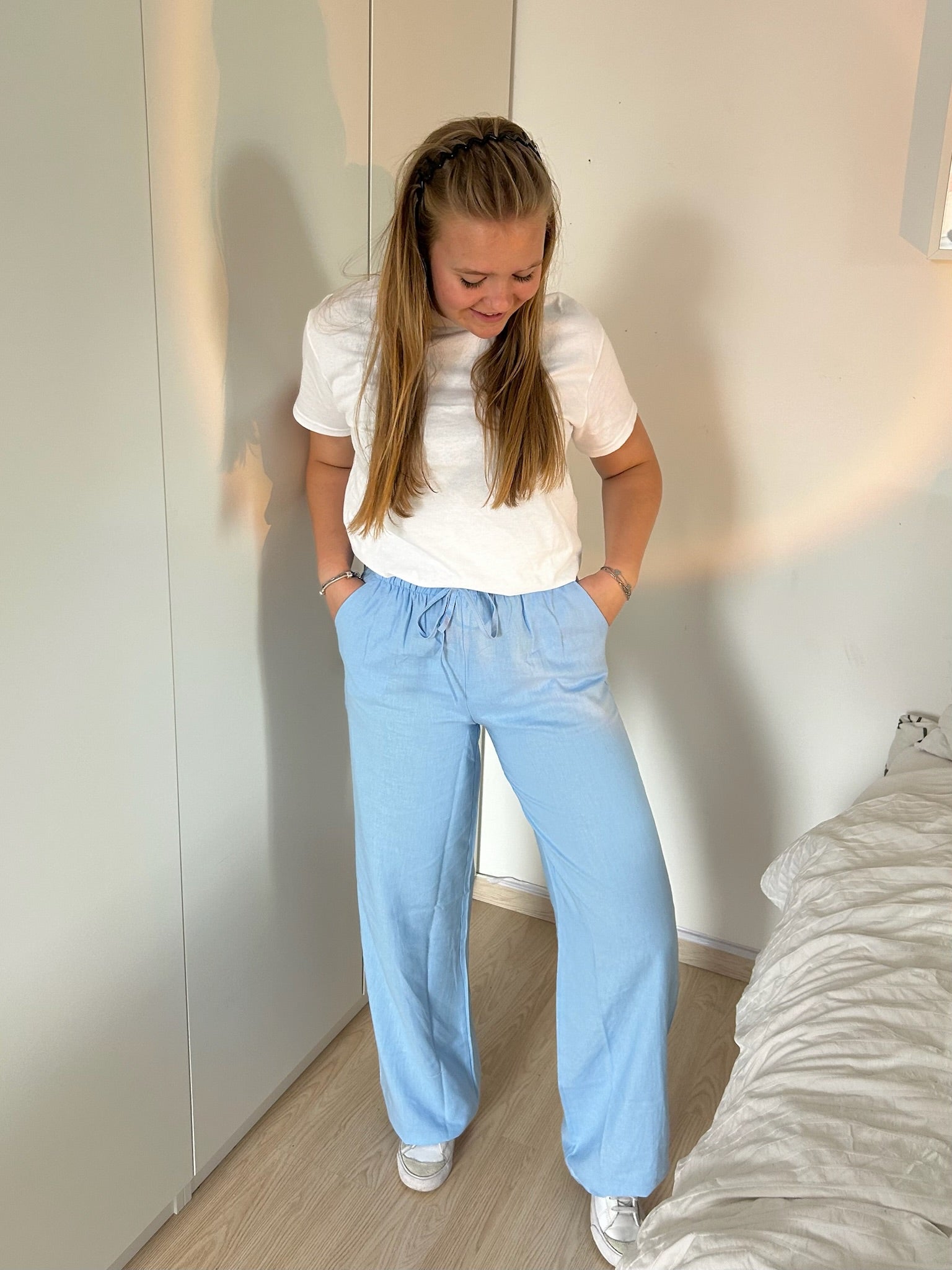 Linnen broek – Blauw