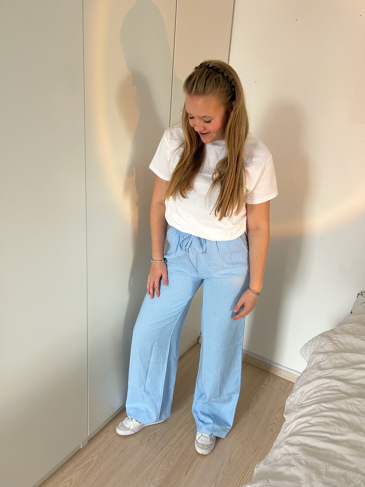 Linnen broek – Blauw