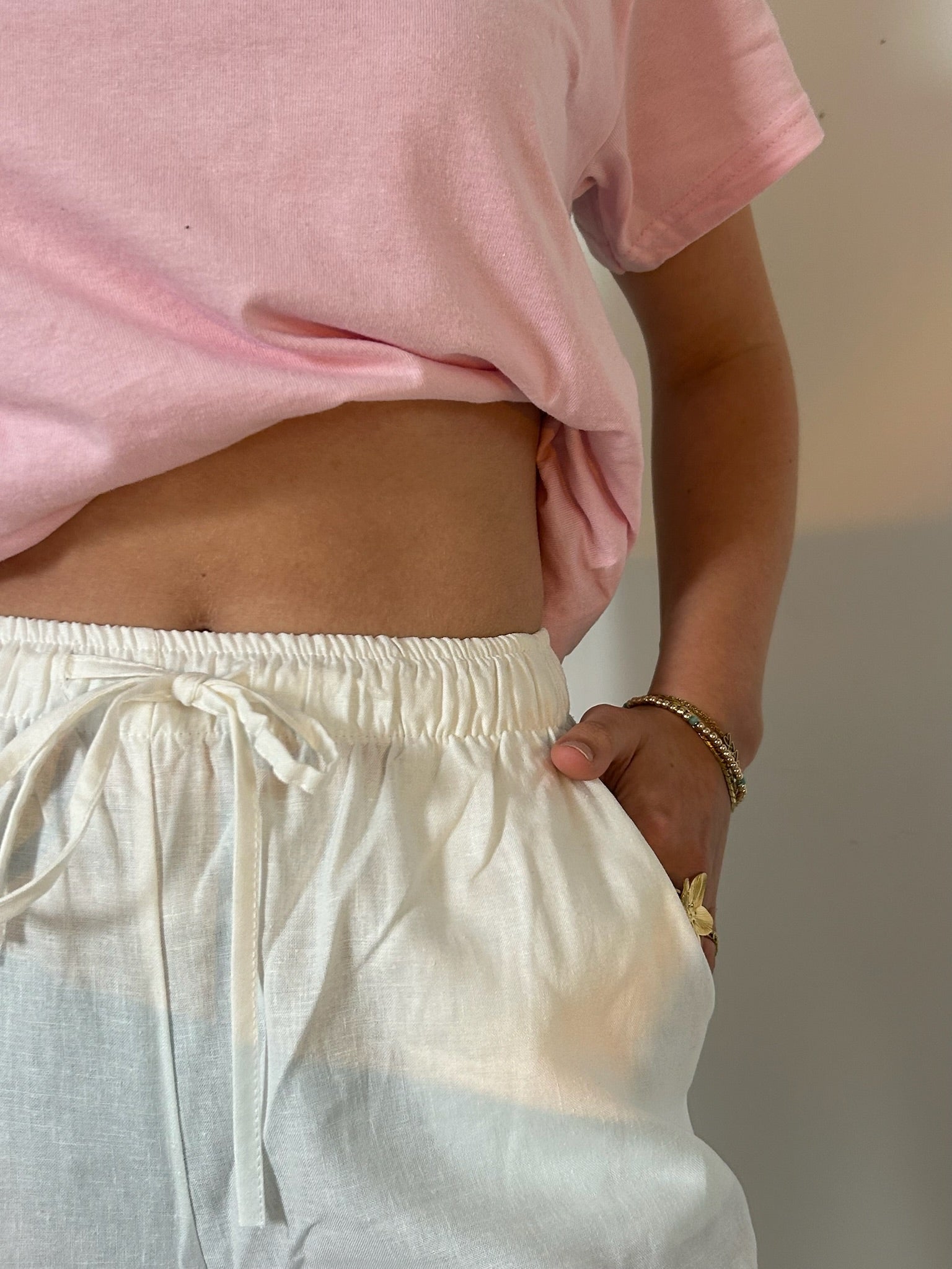 Linnen broek – Wit