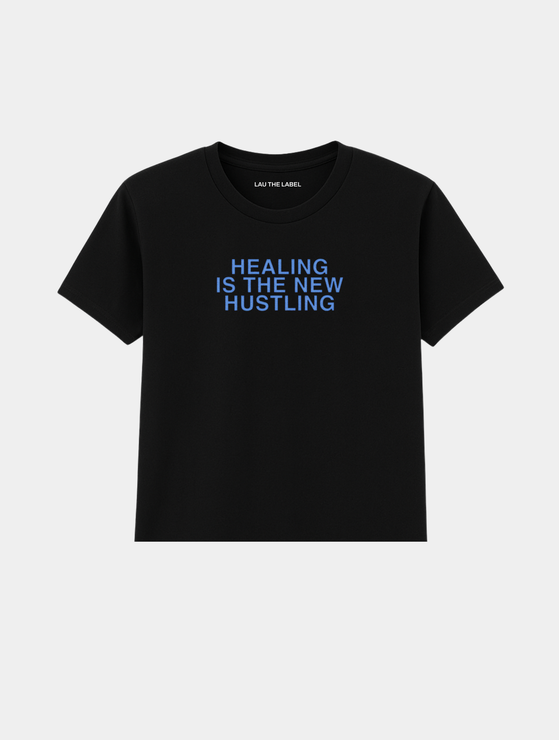 HEALING IS THE NEW HUSTLING BABY CROPPED TEE
