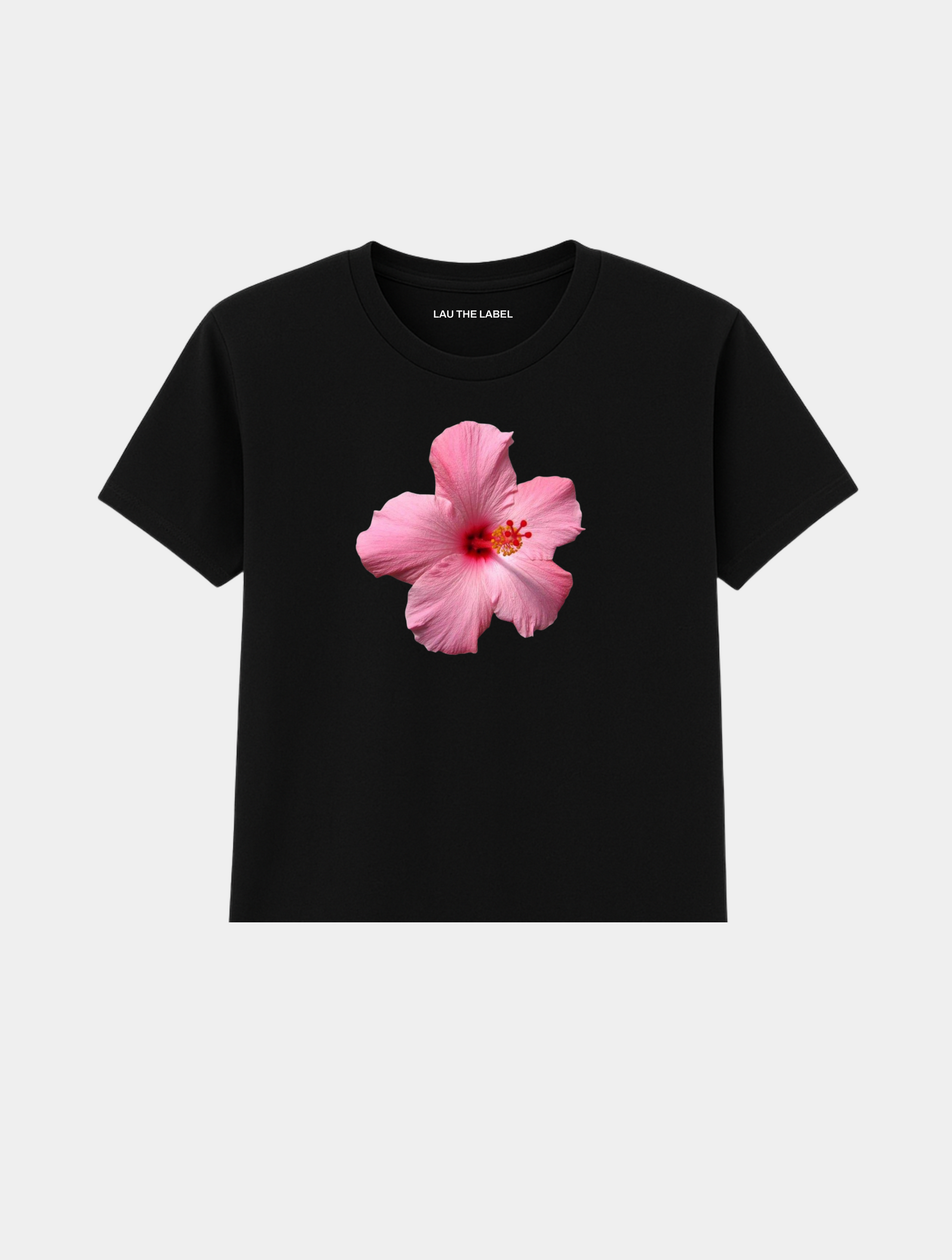 HIBISCUS FLOWER BABY CROPPED TEE