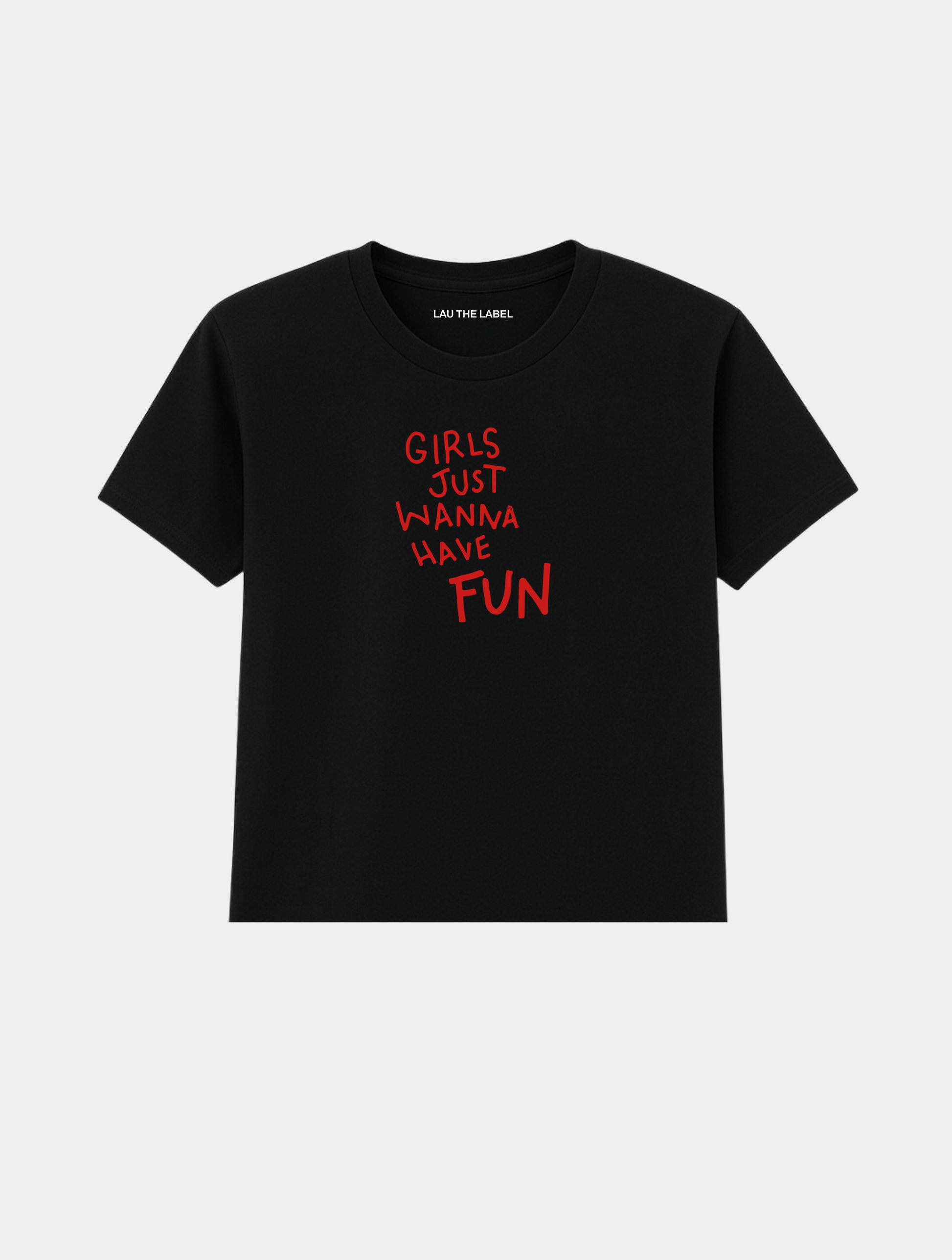GIRLS WANNA HAVE FUN BABY CROPPED TEE