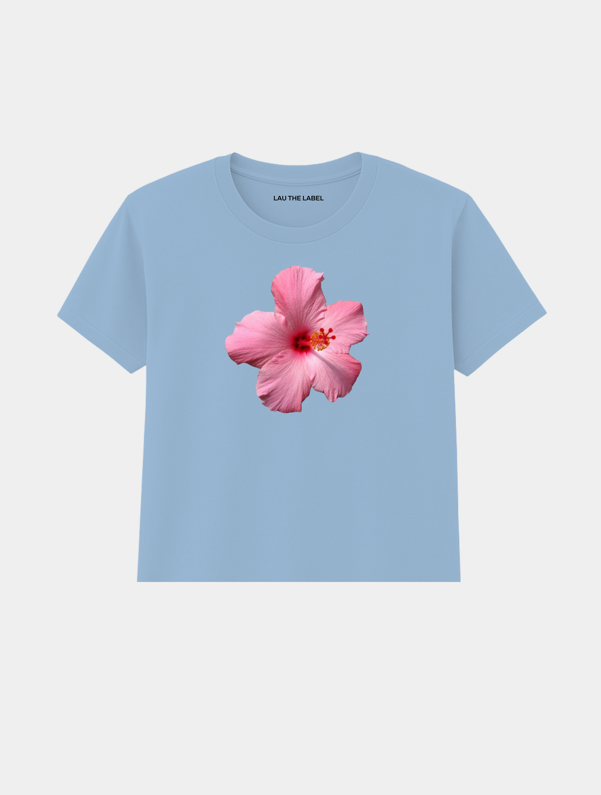 HIBISCUS FLOWER BABY CROPPED TEE