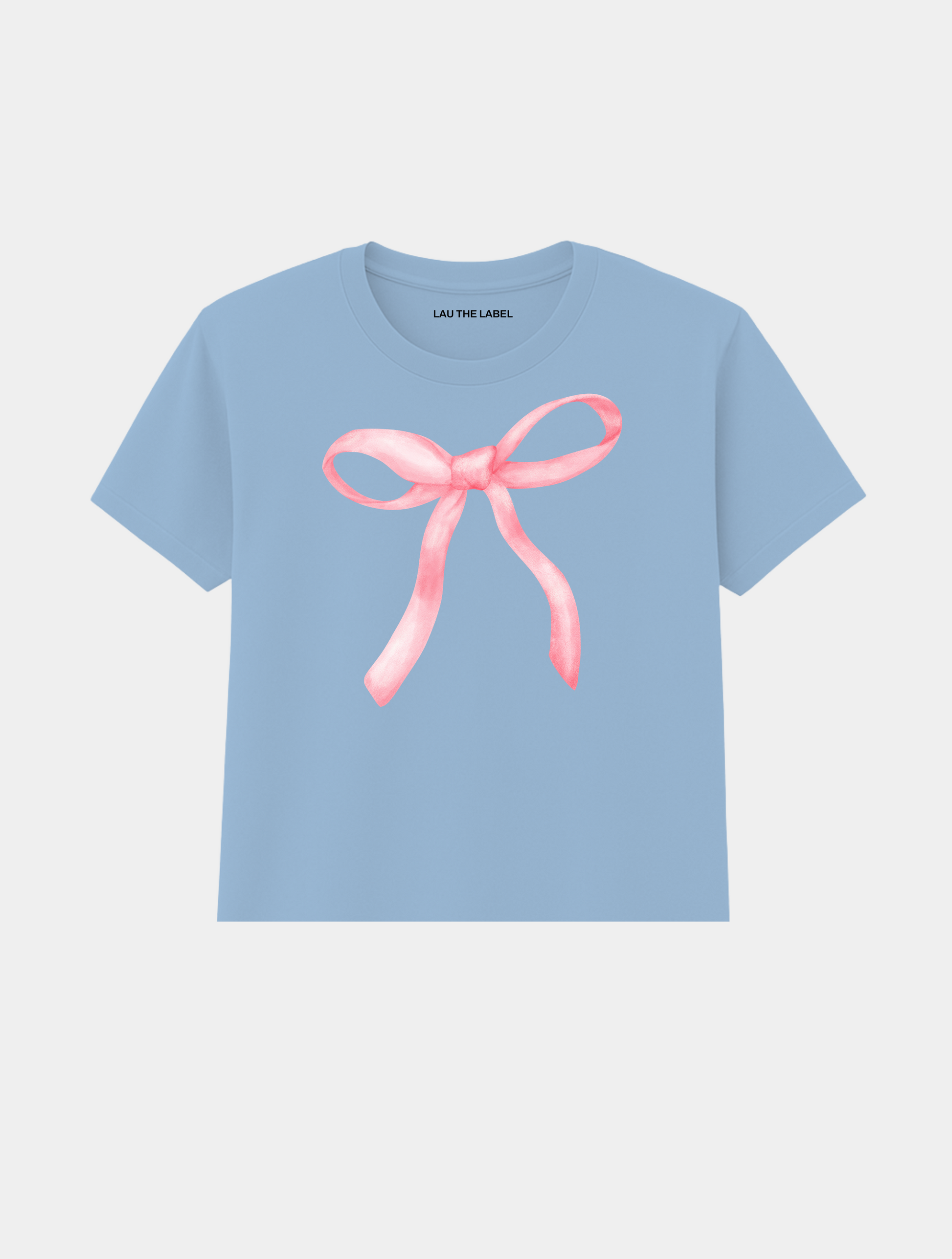 PINK BOW BABY CROPPED TEE