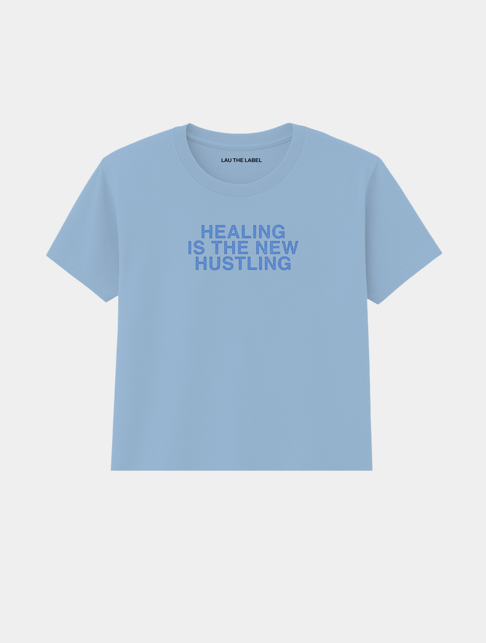 HEALING IS THE NEW HUSTLING BABY CROPPED TEE