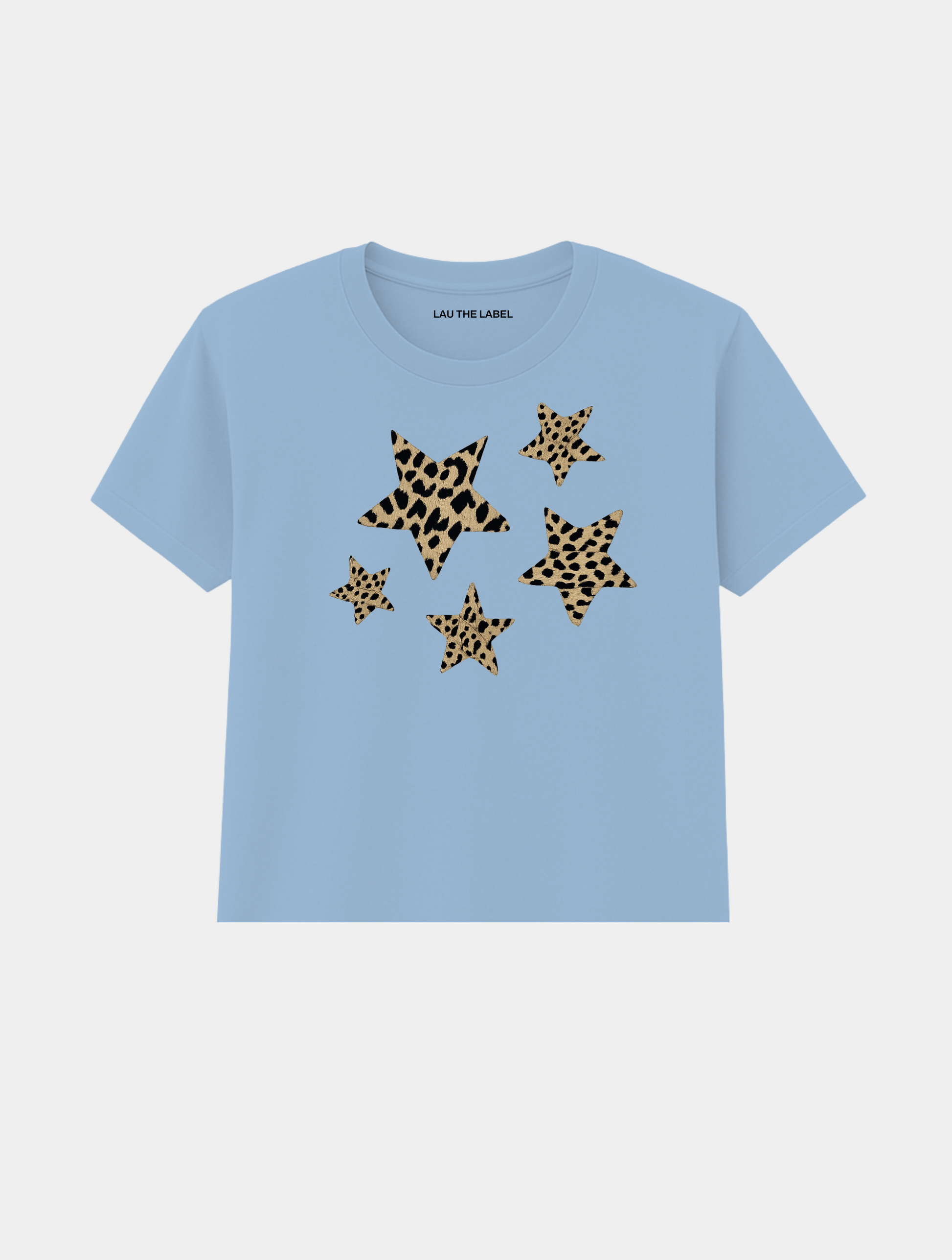 LEOPARD STARS BABY CROPPED TEE