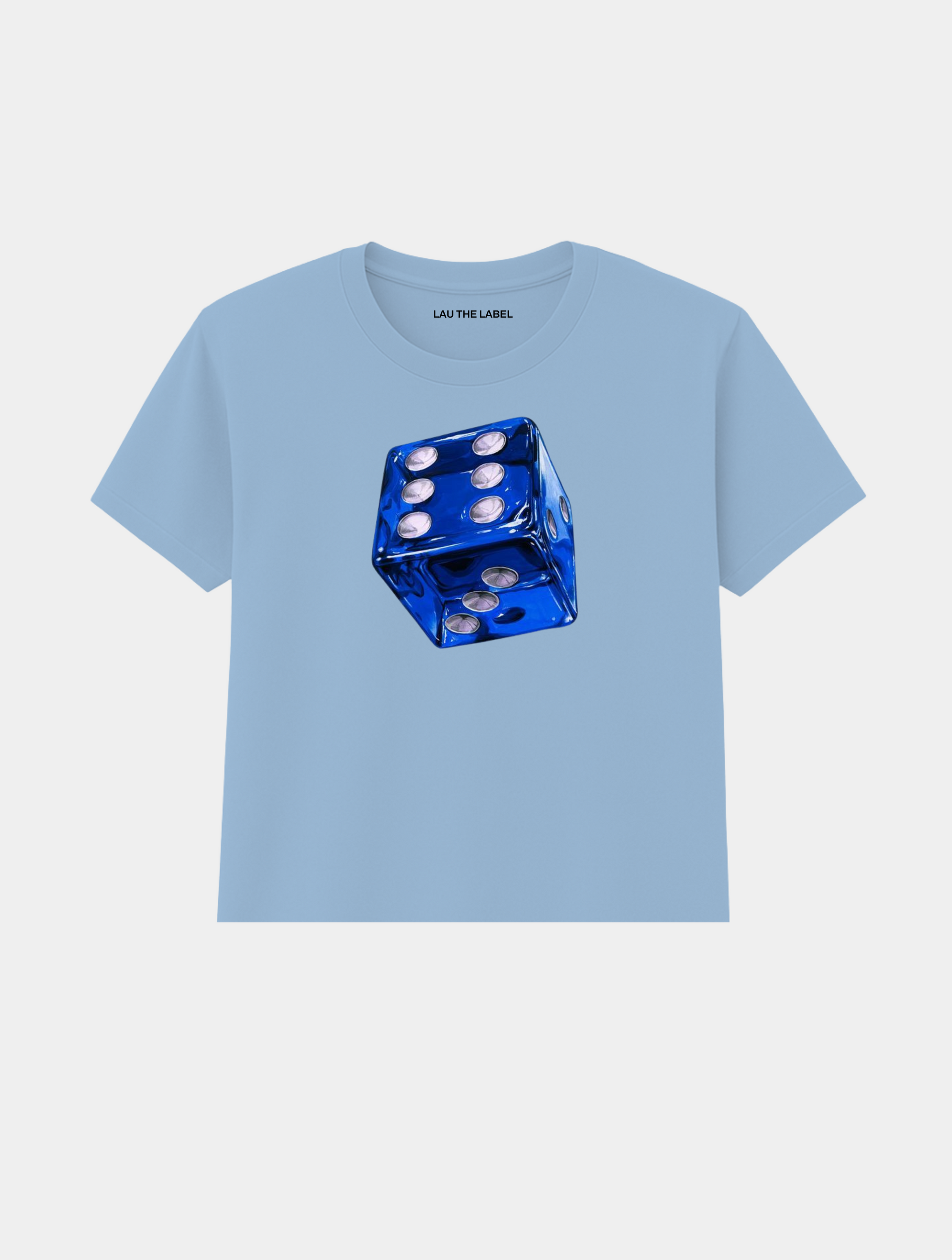 BLUE DICE BABY CROPPED TEE