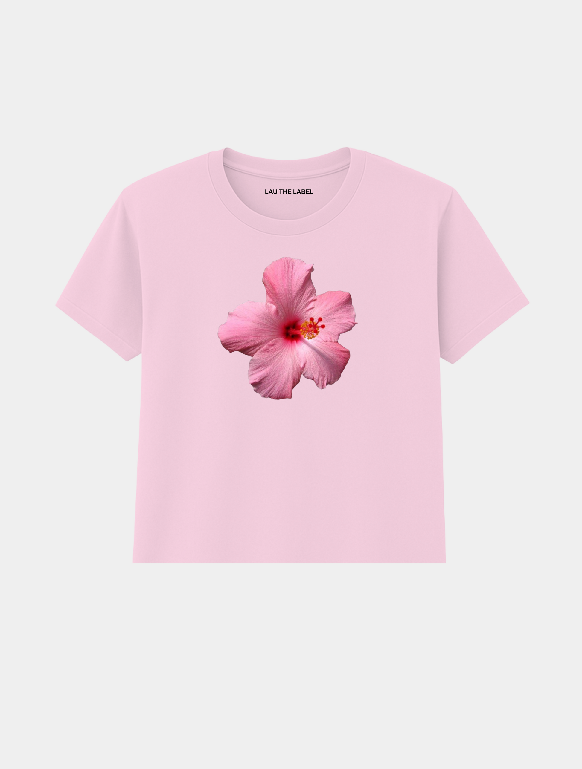 HIBISCUS FLOWER BABY CROPPED TEE