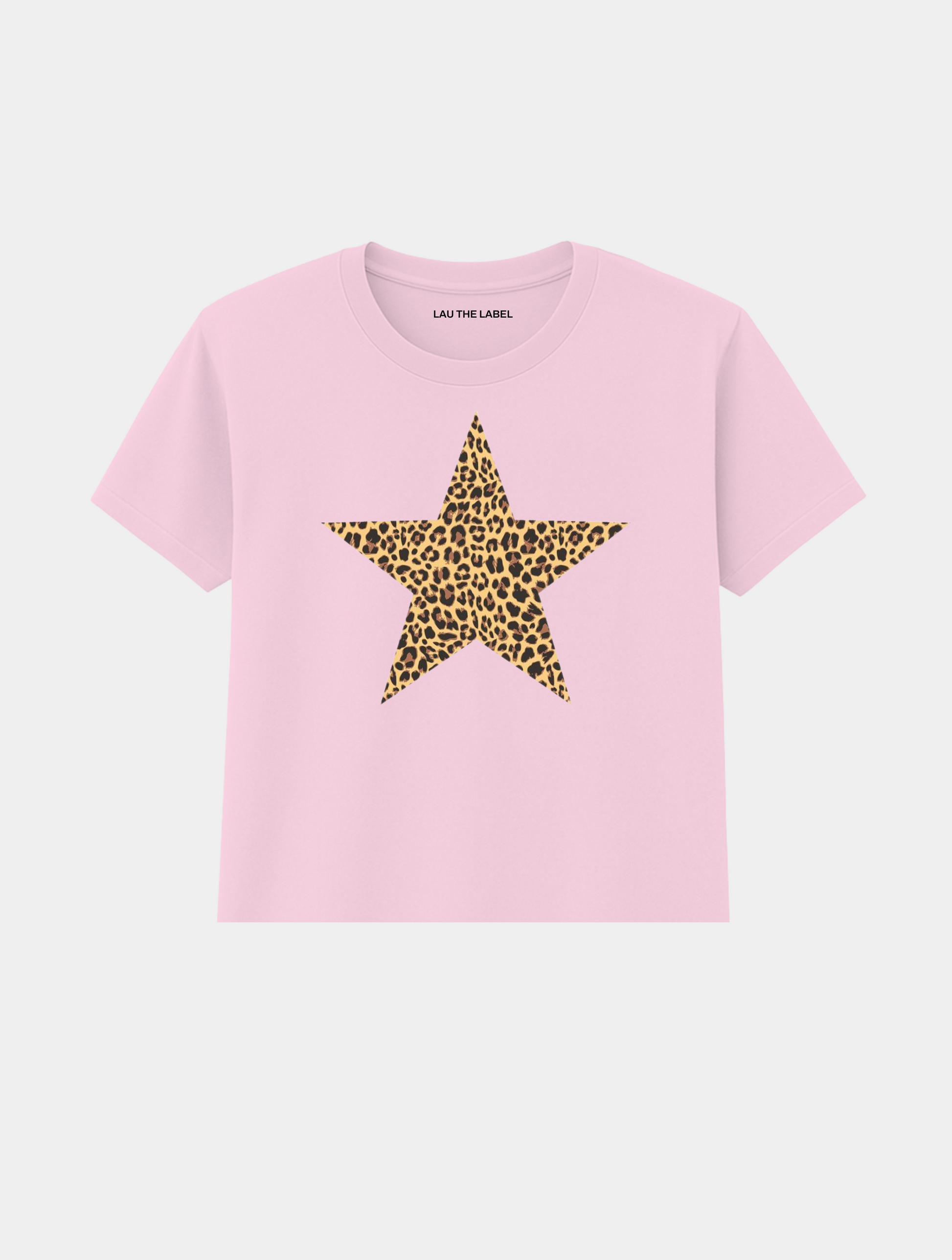 LEOPARD STAR BABY CROPPED TEE