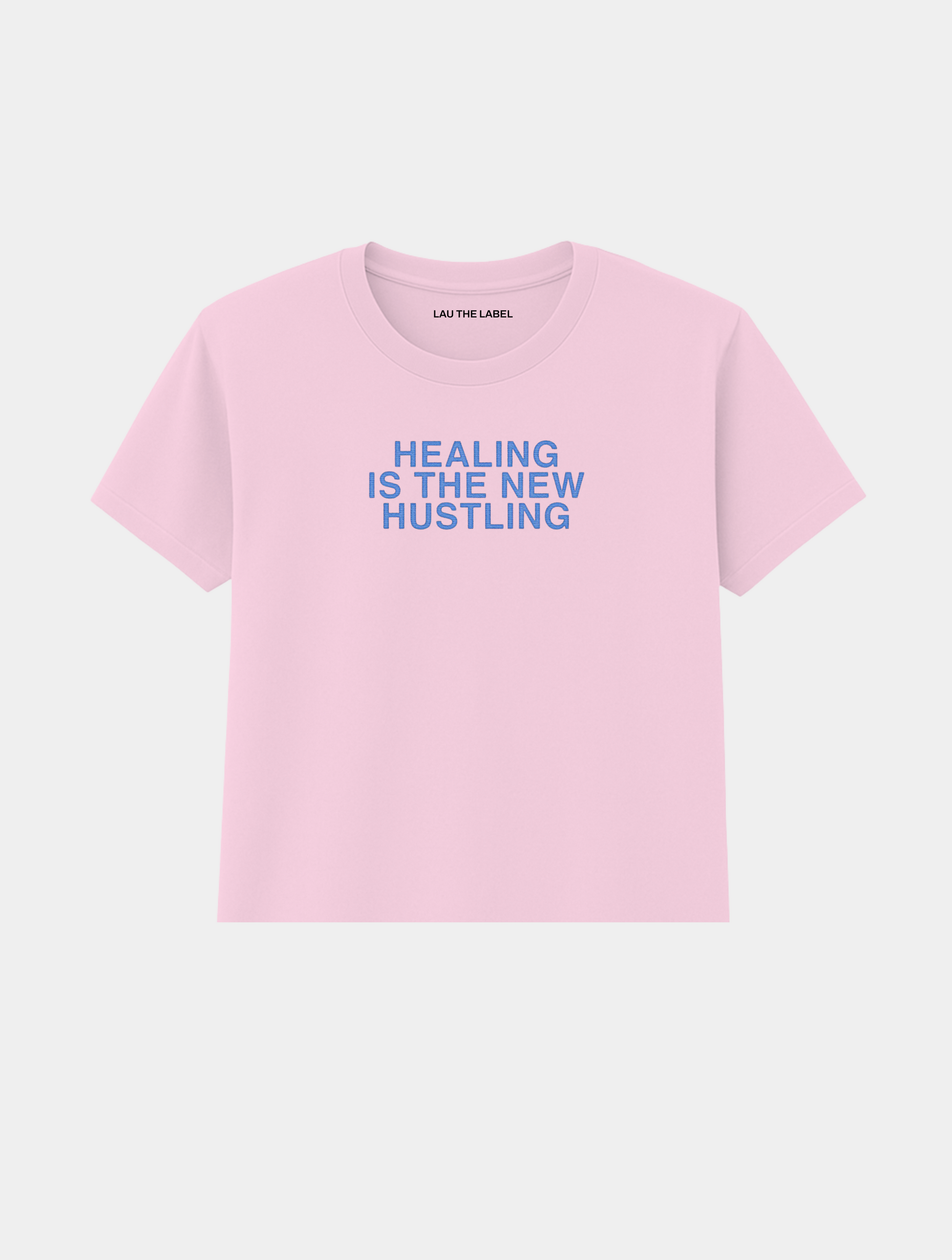 HEALING IS THE NEW HUSTLING BABY CROPPED TEE