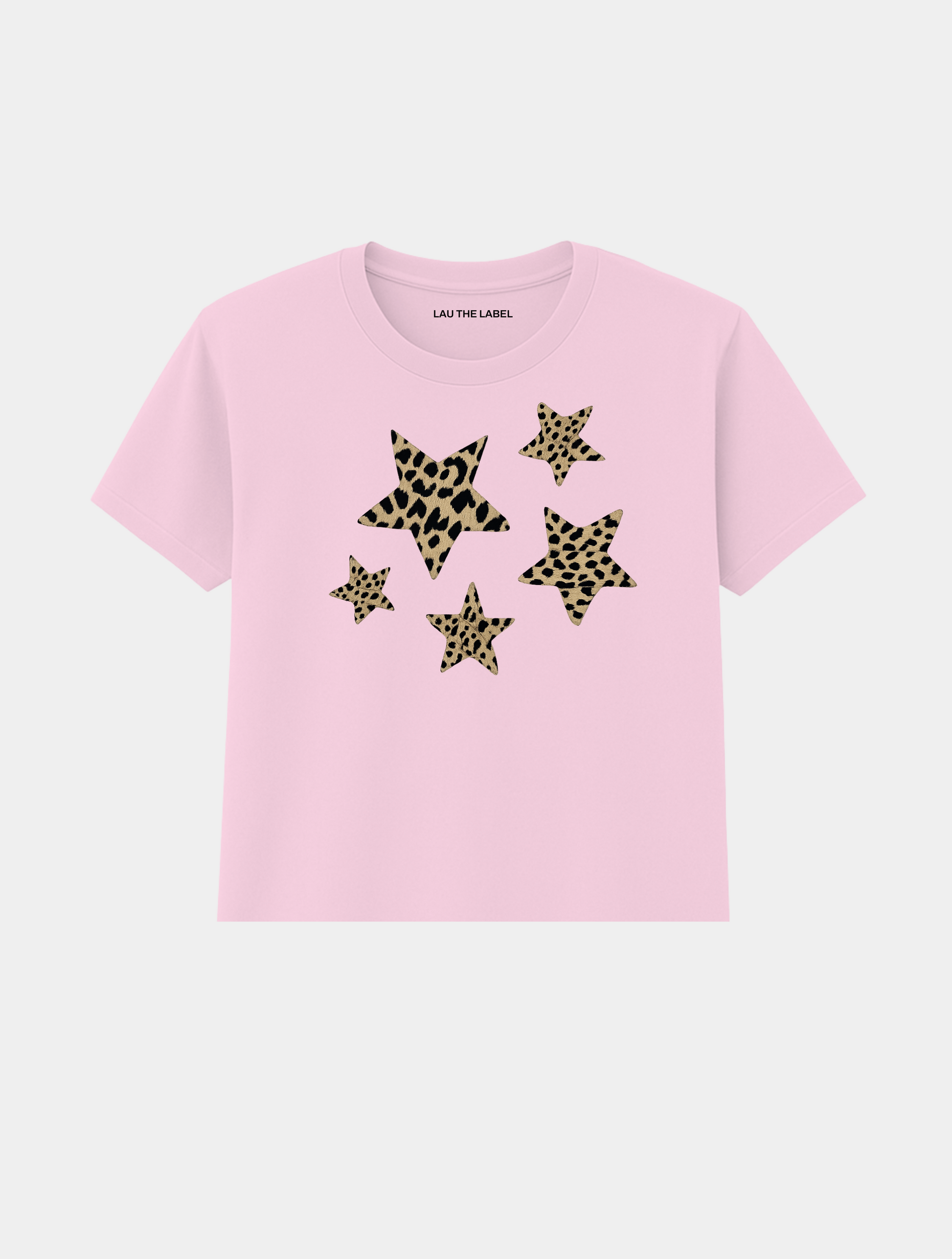 LEOPARD STARS BABY CROPPED TEE