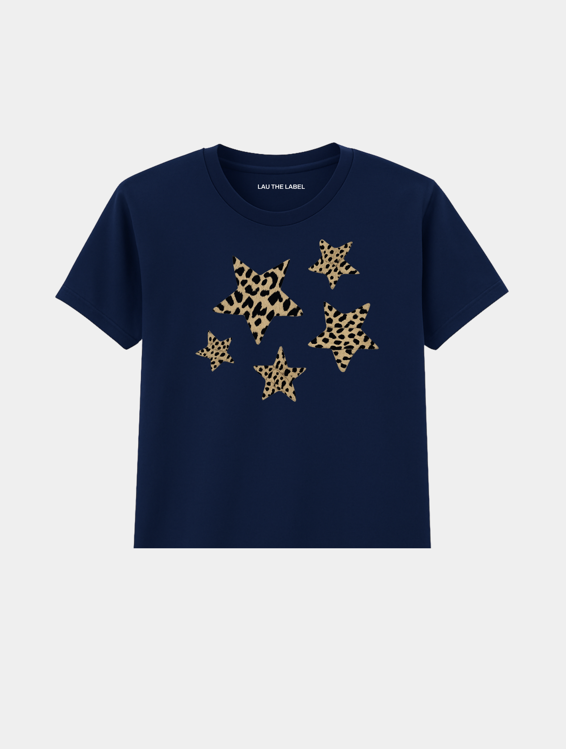 LEOPARD STARS BABY CROPPED TEE