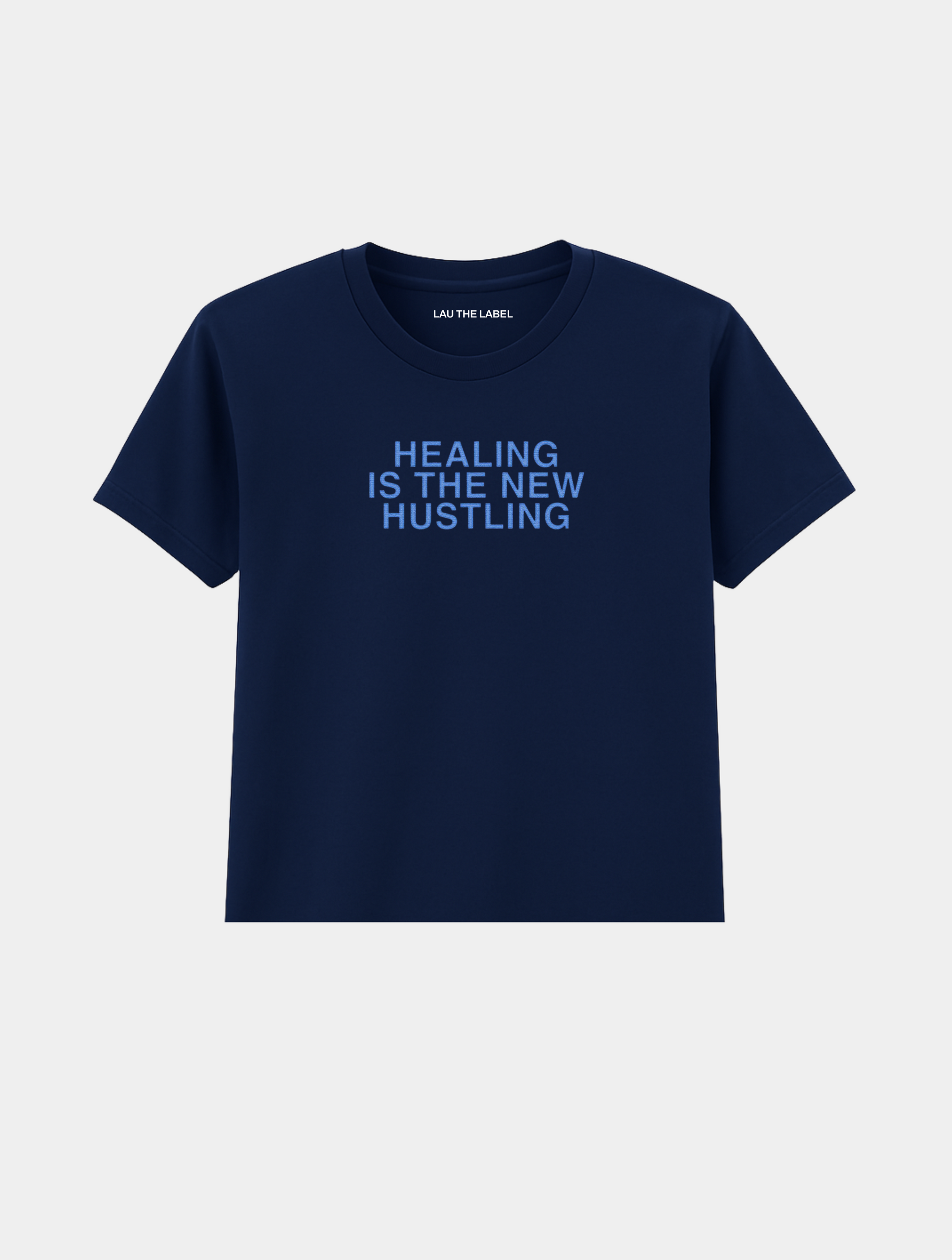 HEALING IS THE NEW HUSTLING BABY CROPPED TEE