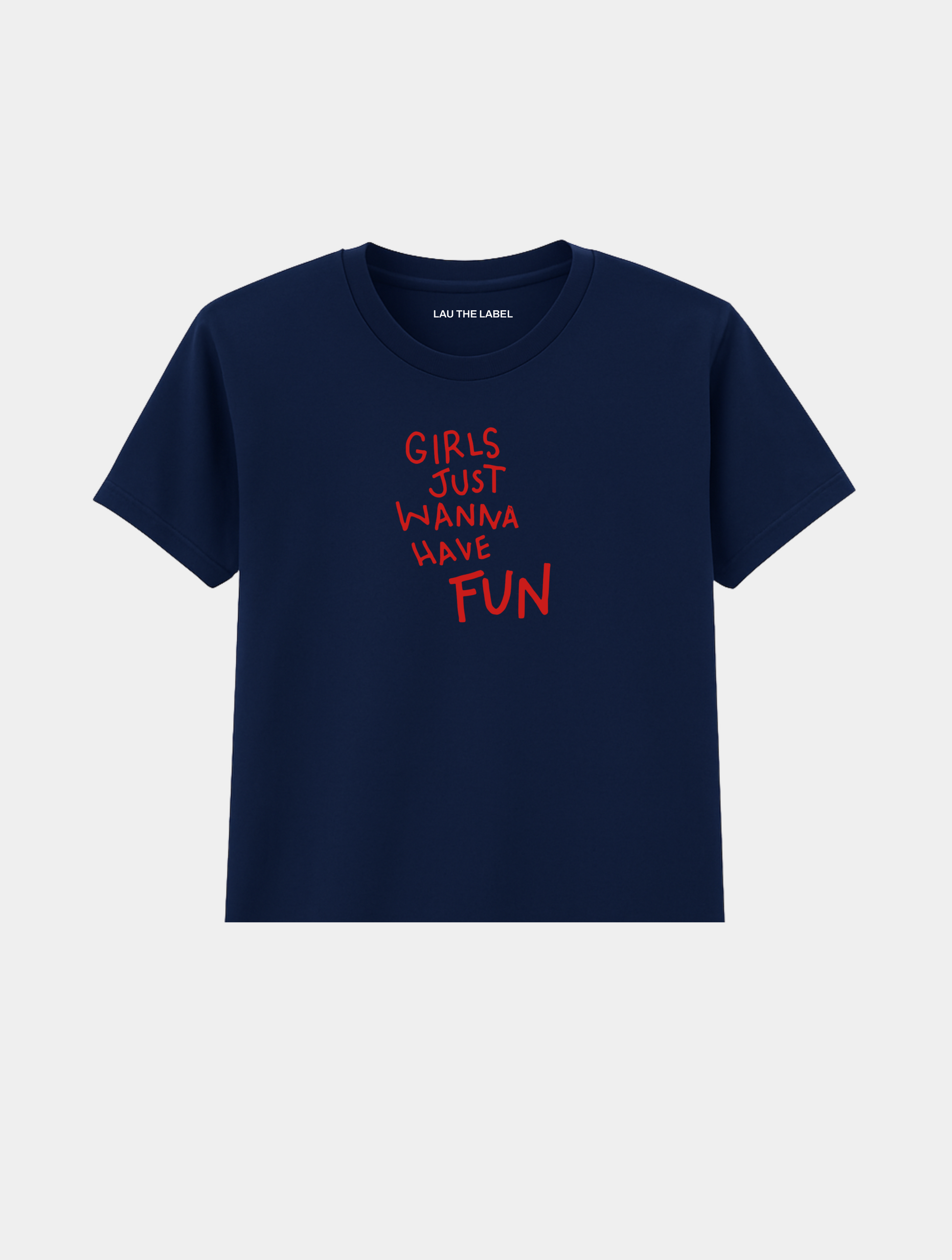 GIRLS WANNA HAVE FUN BABY CROPPED TEE