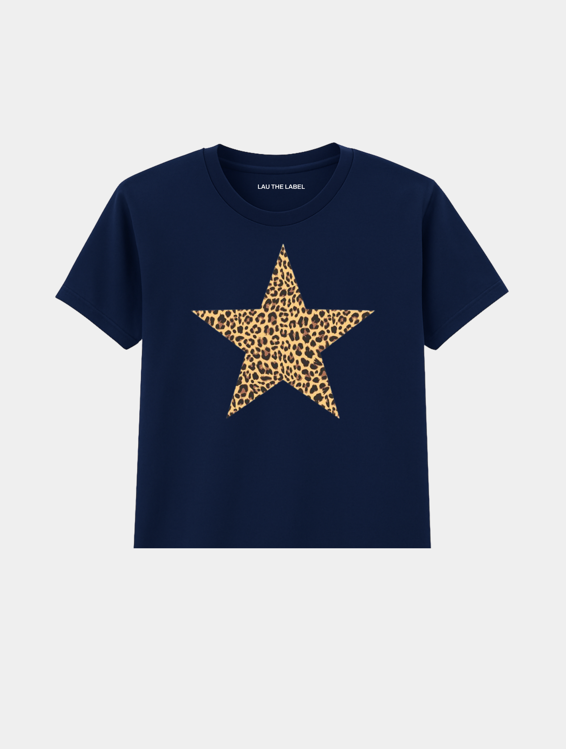 LEOPARD STAR BABY CROPPED TEE