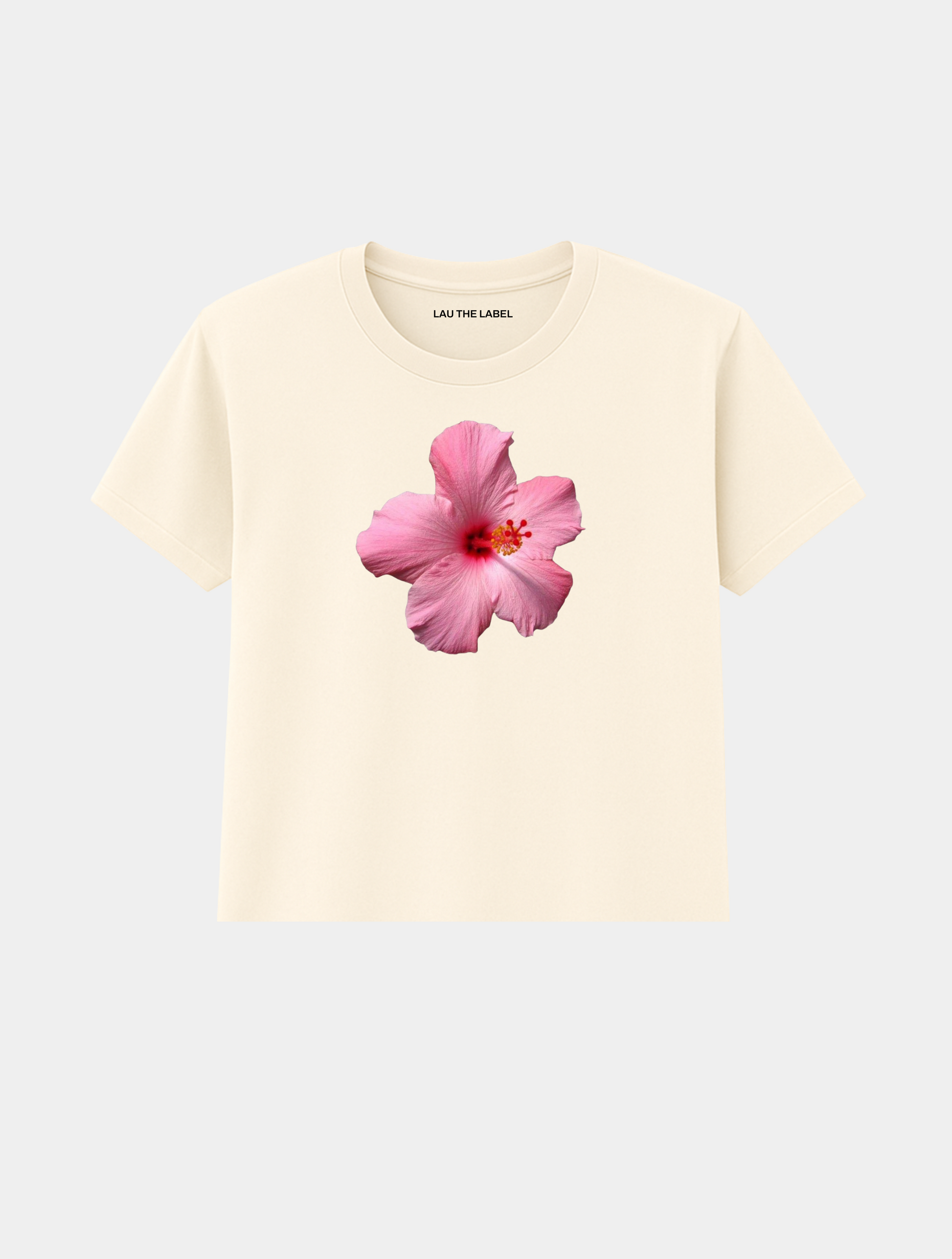 HIBISCUS FLOWER BABY CROPPED TEE