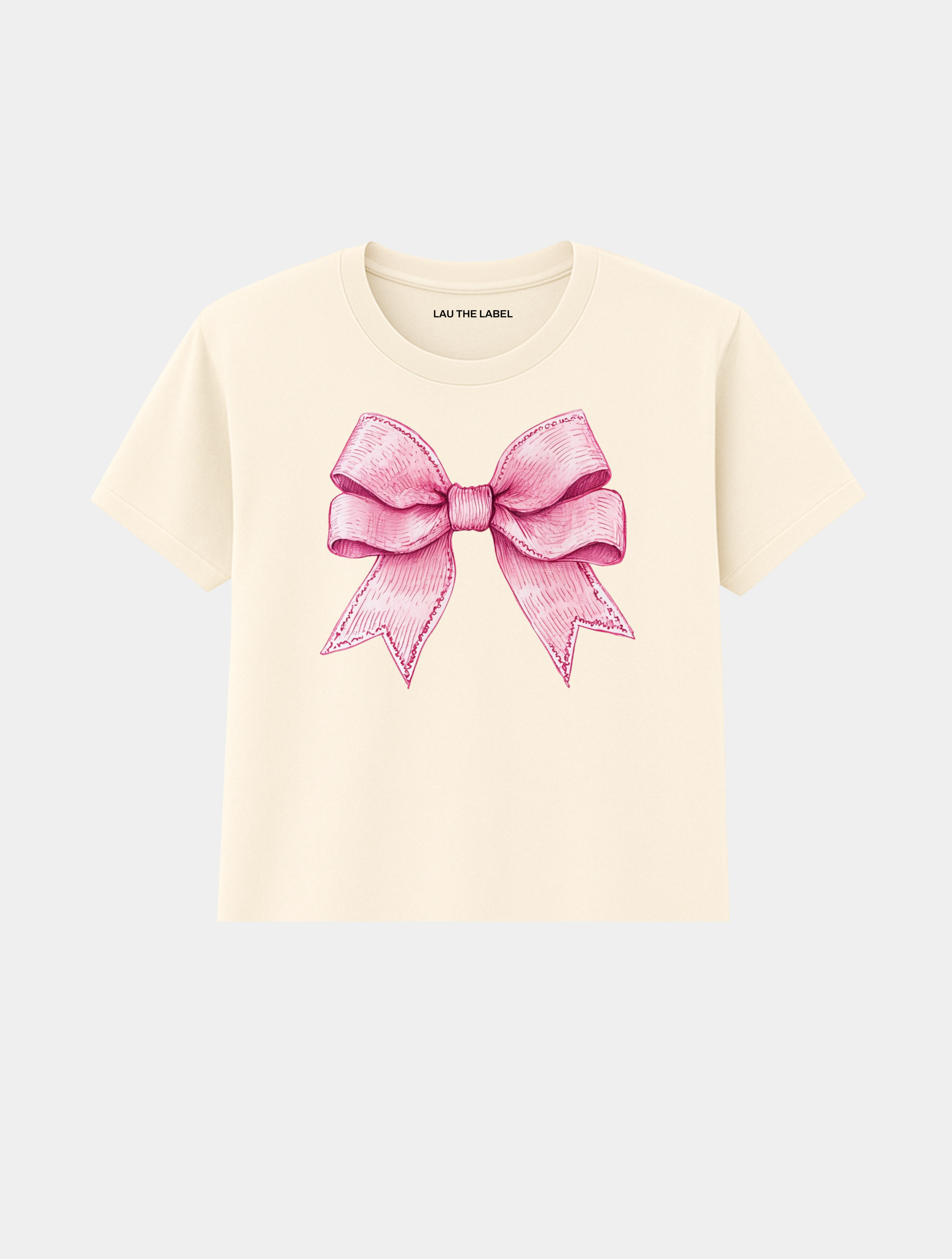 GIRLY BOW BABY CROPPED TEE