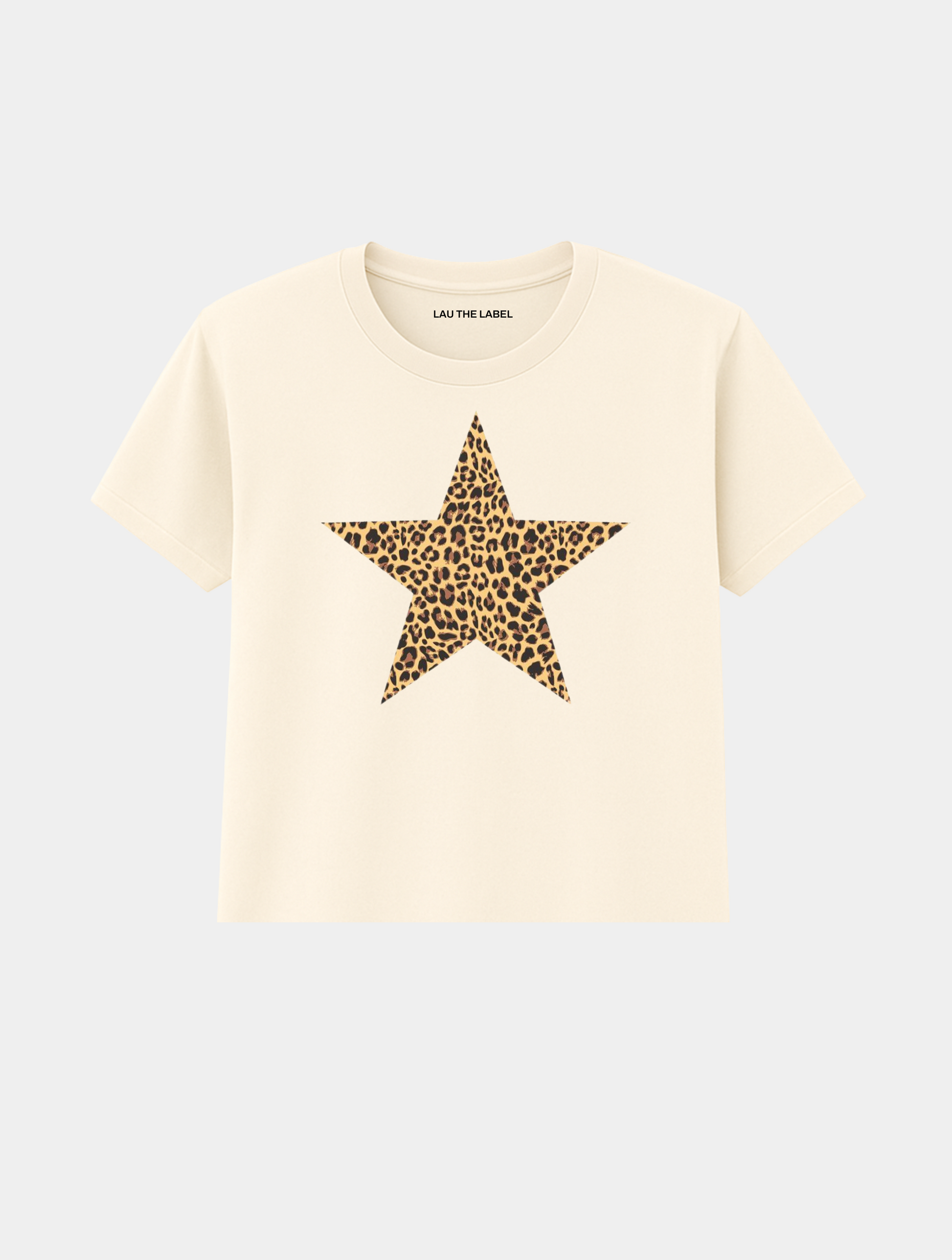 LEOPARD STAR BABY CROPPED TEE