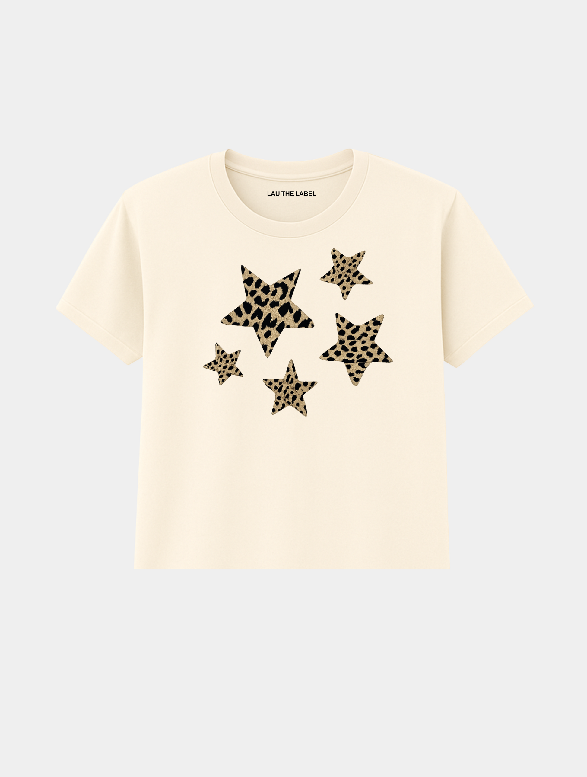 LEOPARD STARS BABY CROPPED TEE
