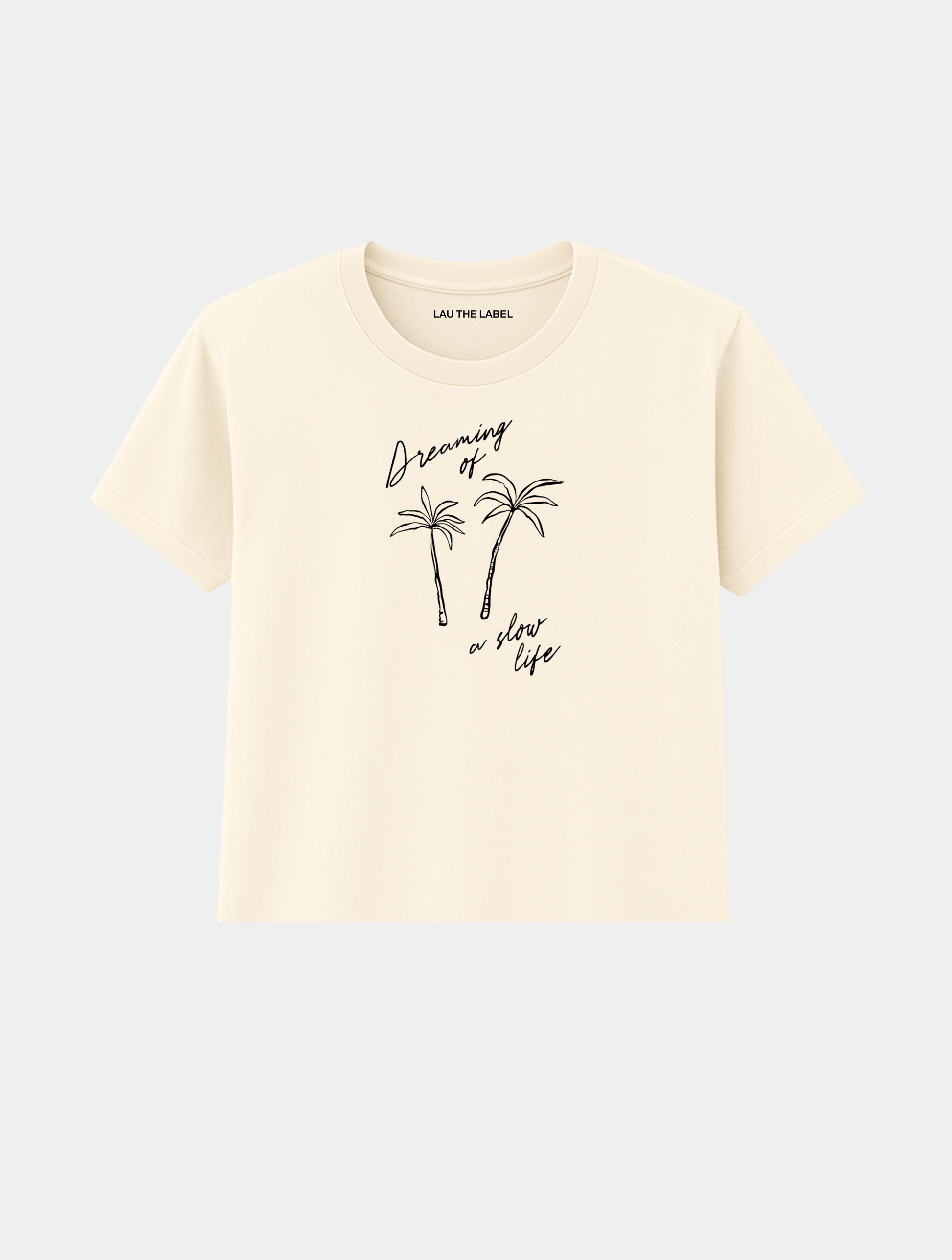 DREAMING OF A SLOW LIFE BABY CROPPED TEE