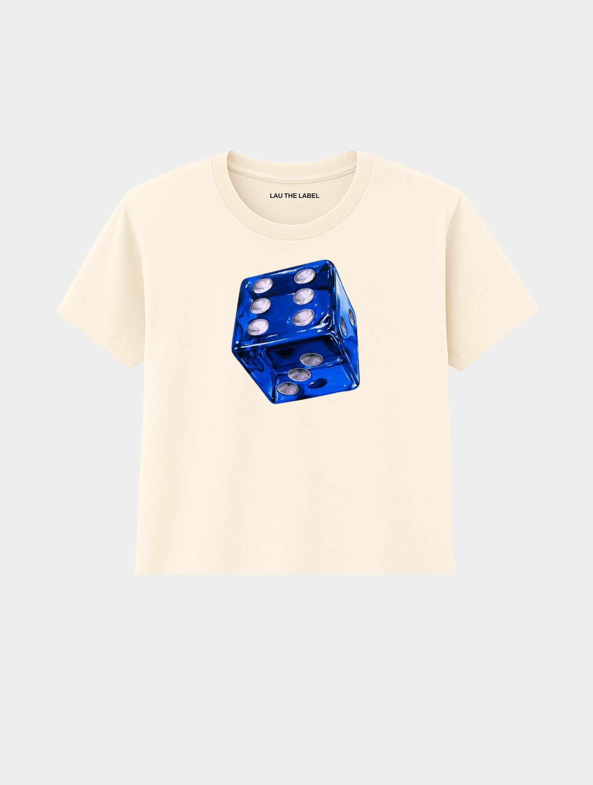 BLUE DICE BABY CROPPED TEE
