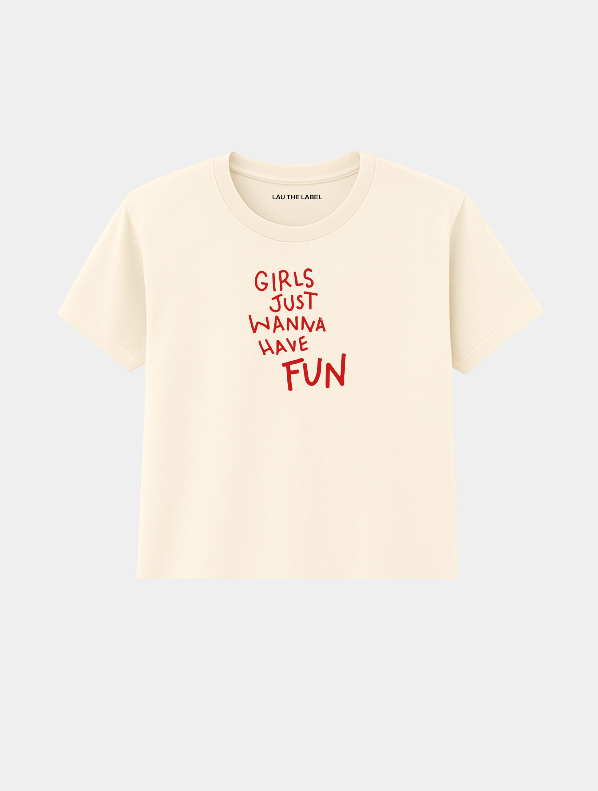 GIRLS WANNA HAVE FUN BABY CROPPED TEE
