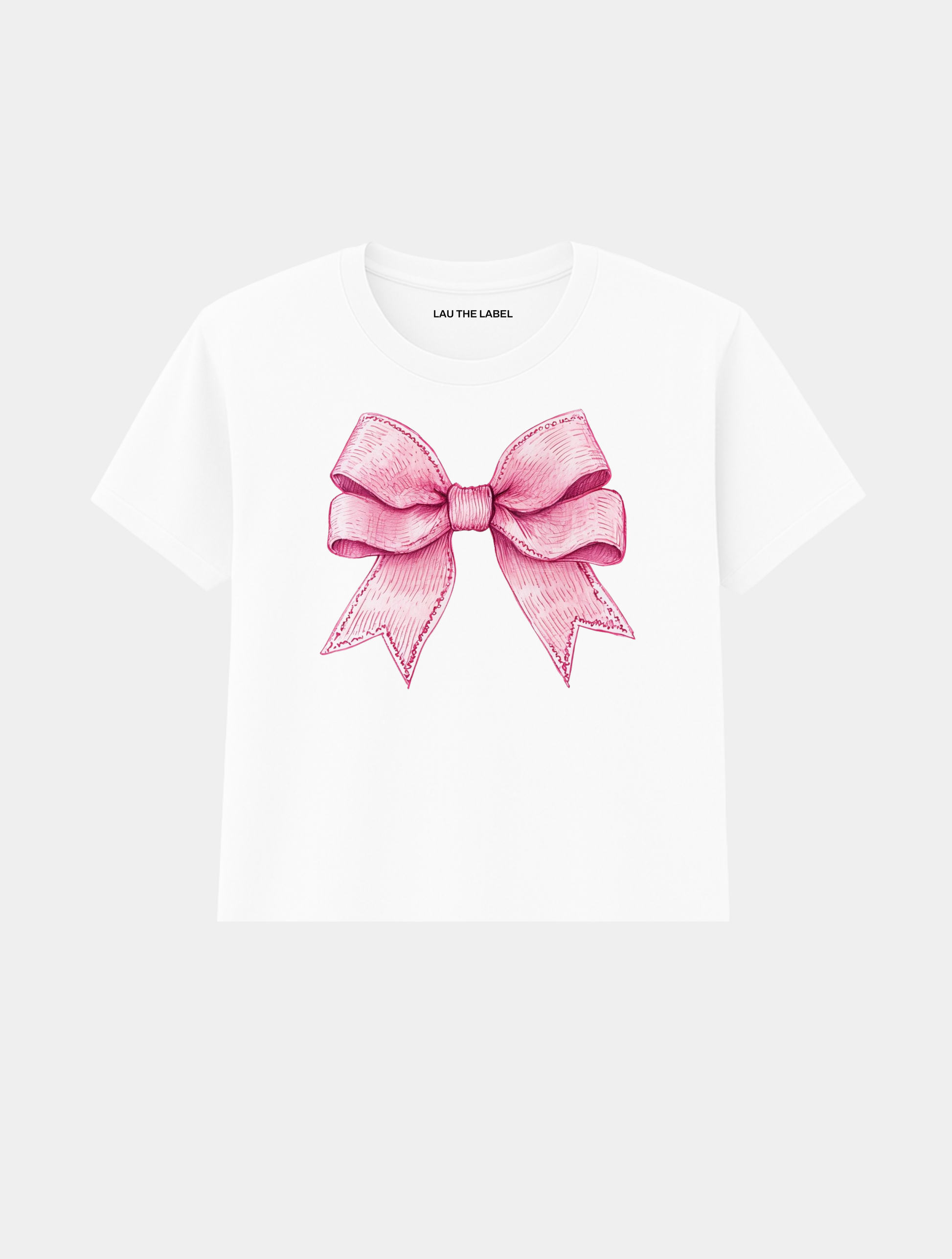 GIRLY BOW BABY CROPPED TEE