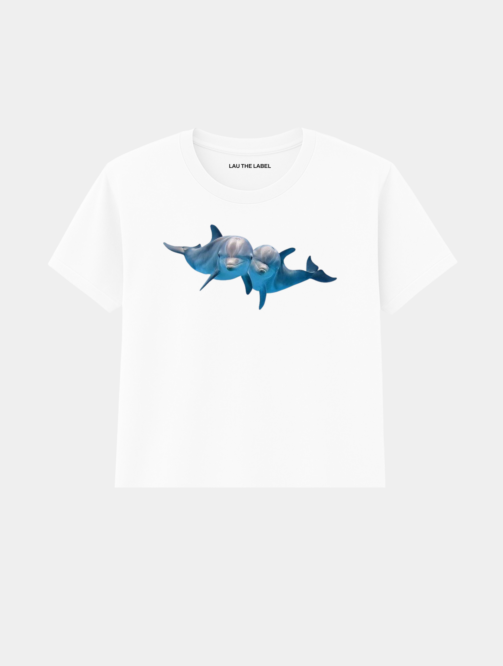 DOLPHINS BABY CROPPED TEE