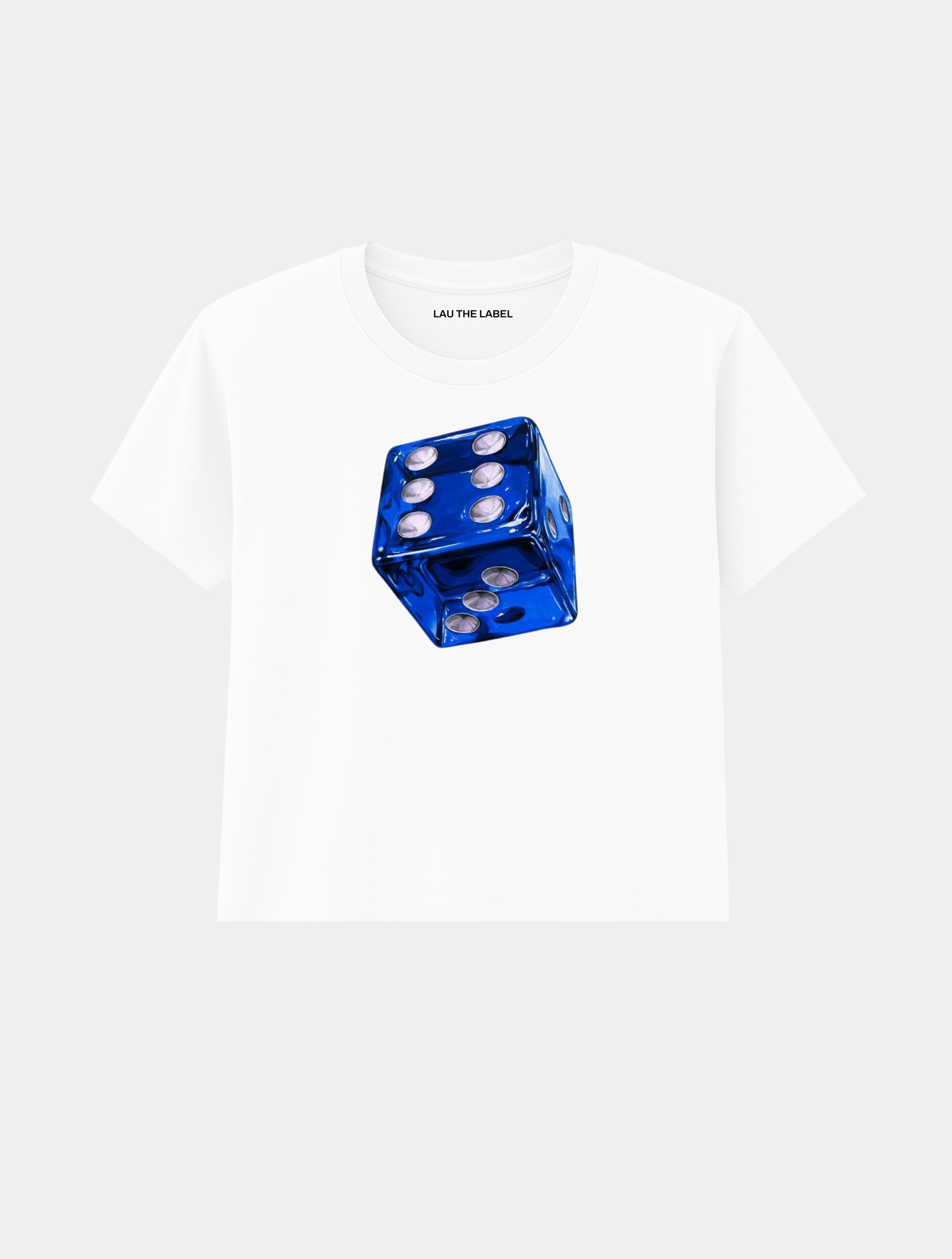 BLUE DICE BABY CROPPED TEE