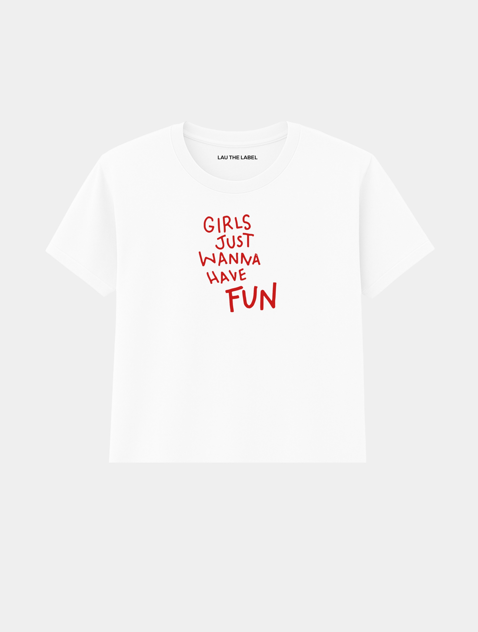 GIRLS WANNA HAVE FUN BABY CROPPED TEE
