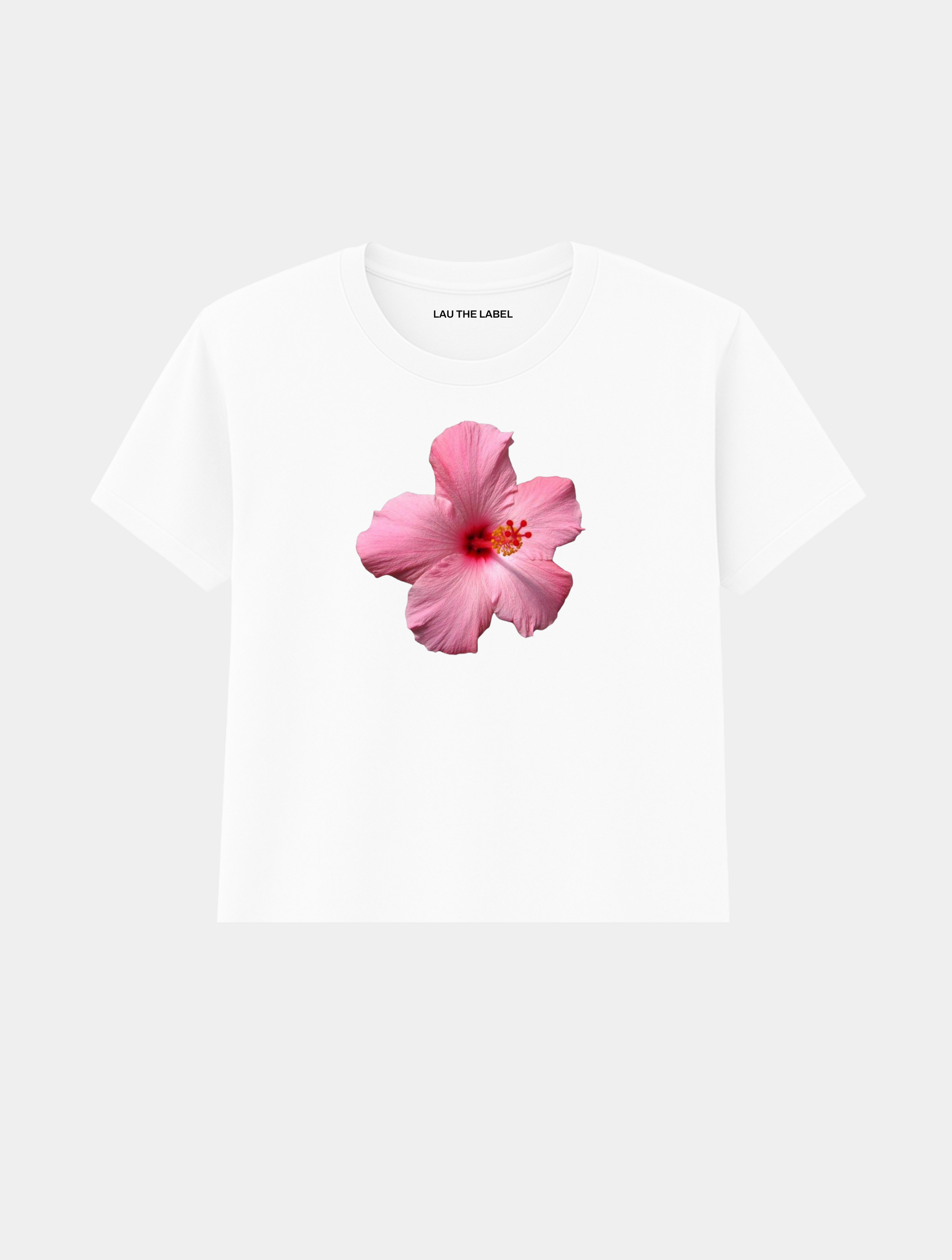 HIBISCUS FLOWER BABY CROPPED TEE