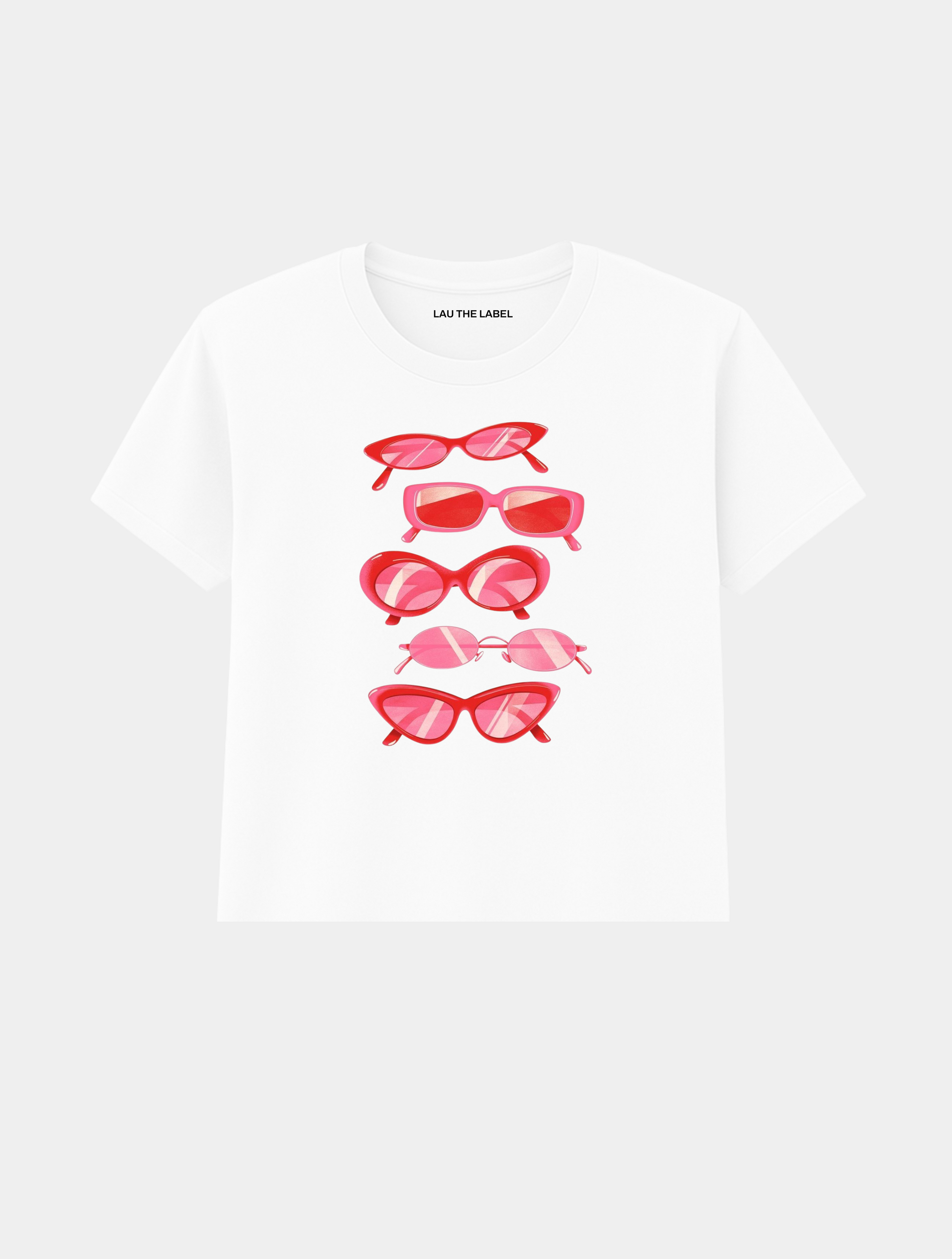 SUNGLASSES BABY CROPPED TEE