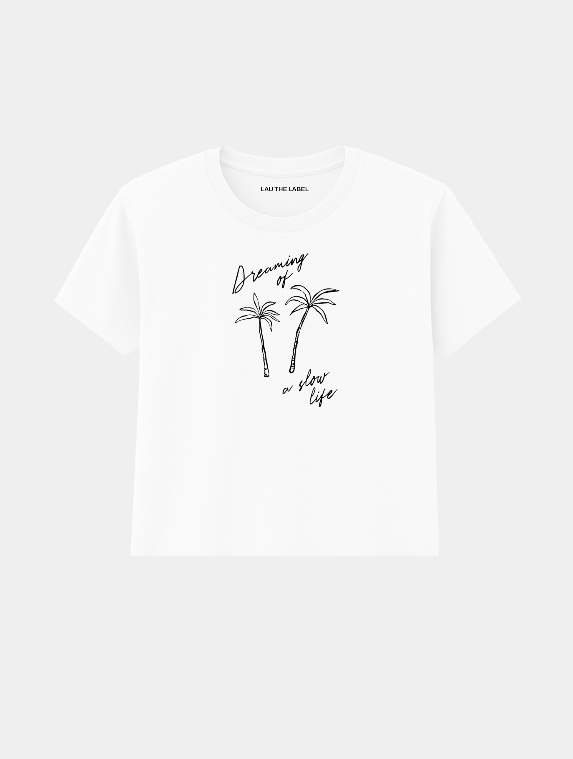 DREAMING OF A SLOW LIFE BABY CROPPED TEE