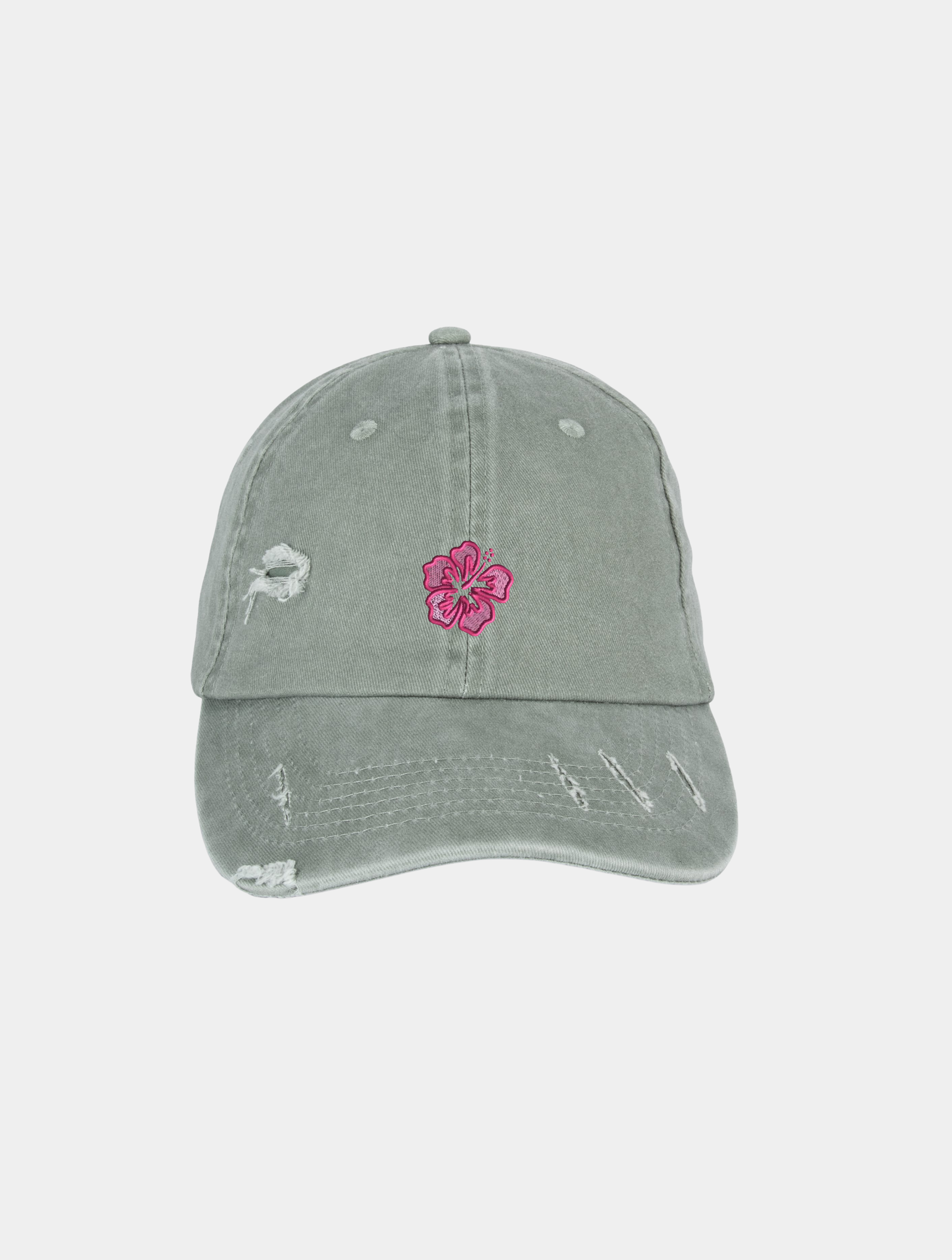 HIBISCUS FLOWER WASHED CAP