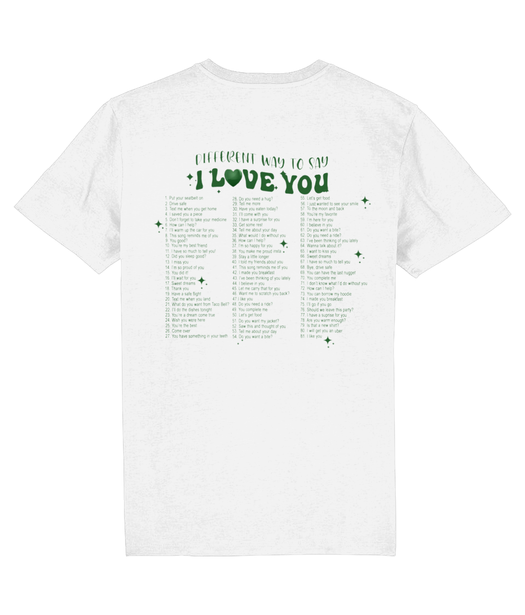 DIFFERENT WAYS TO SAY I LOVE YOU SHIRT