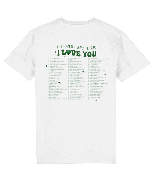 DIFFERENT WAYS TO SAY I LOVE YOU SHIRT