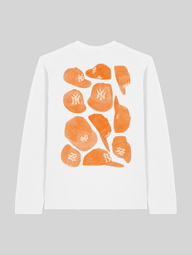 NY GIRL ORANGE LONGSLEEVE TEE
