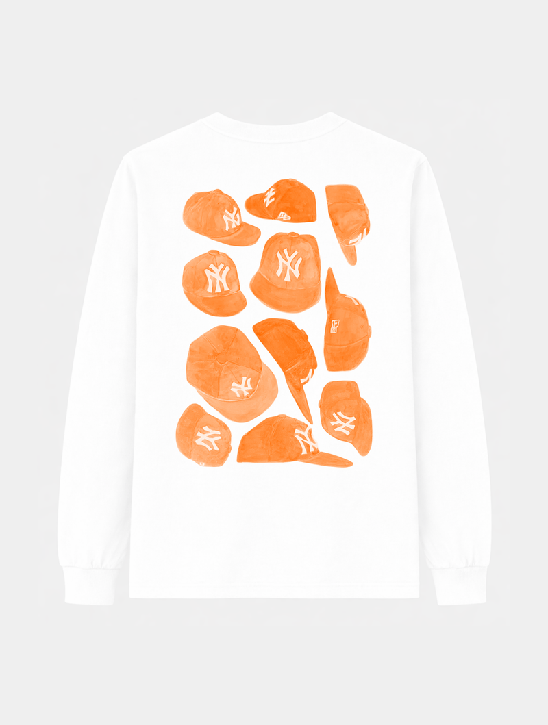 NY GIRL ORANGE LONGSLEEVE TEE