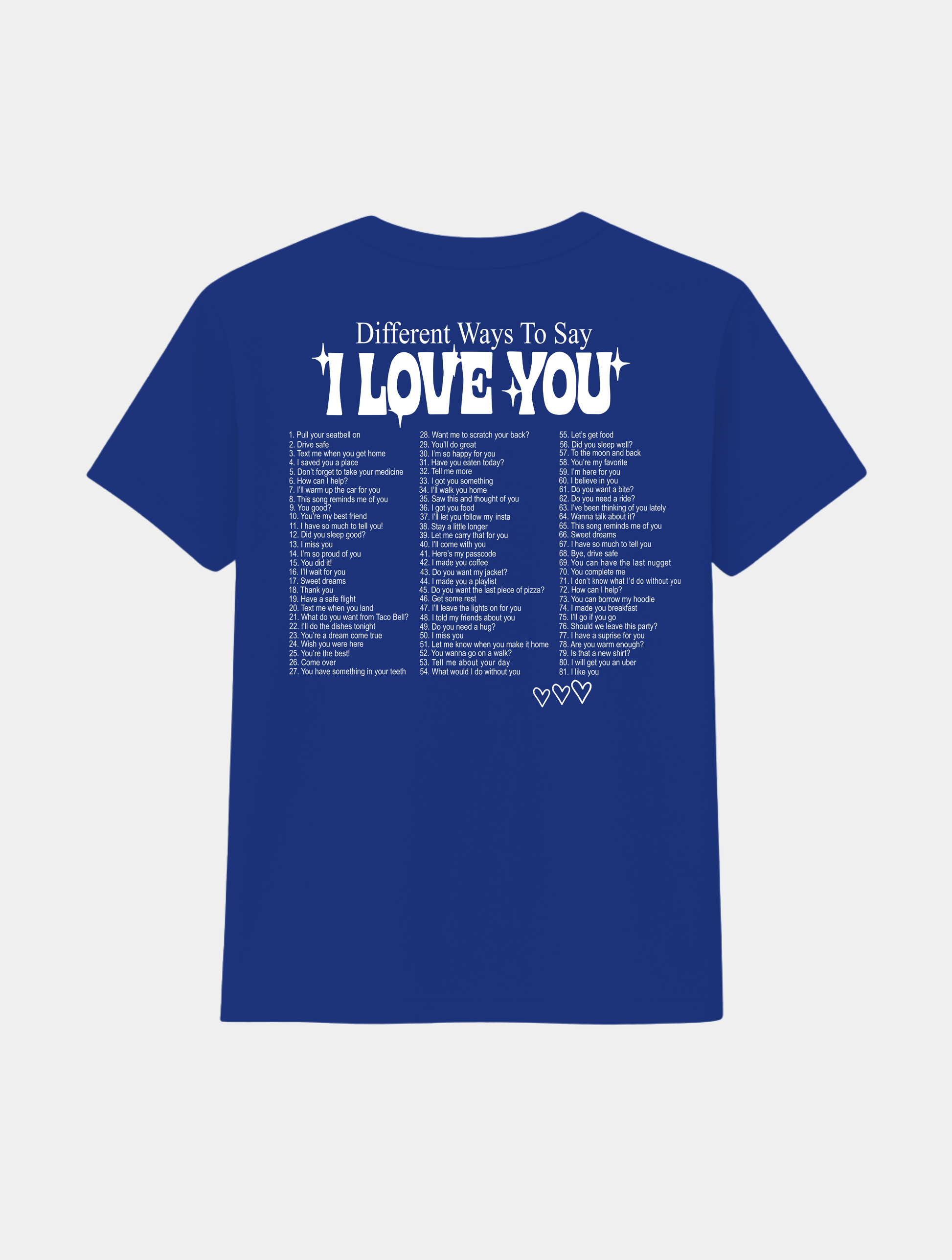WAYS TO SAY I LOVE YOU TEE